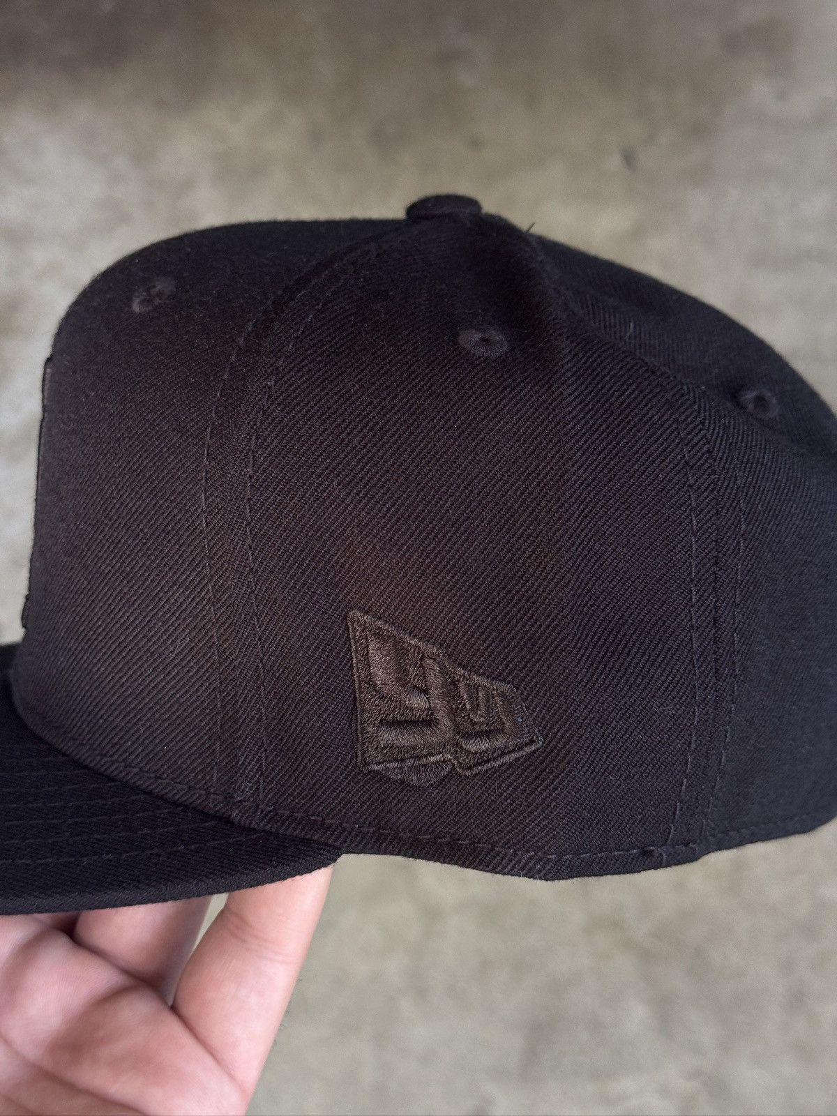 7 1/2 Playboi Carti YVL Fitted Hat Black on Black