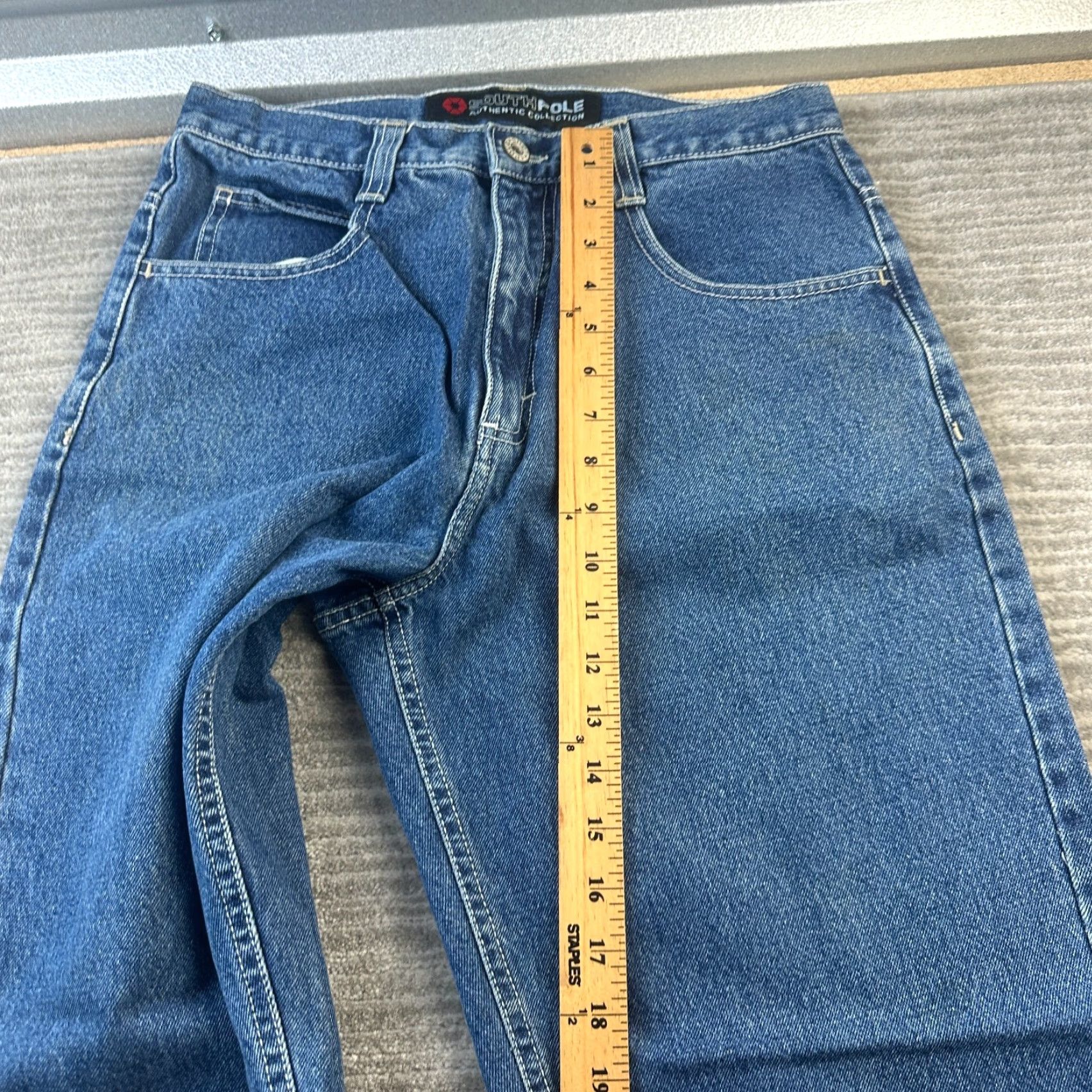 Southpole VINTAGE Southpole Jeans Mens 30 Blue Denim Pants Y2K Baggy Relaxed Wide-Leg 5-Pocket Embroidered Logo Hip Hop Size US 38 / EU 54 - 7 Thumbnail