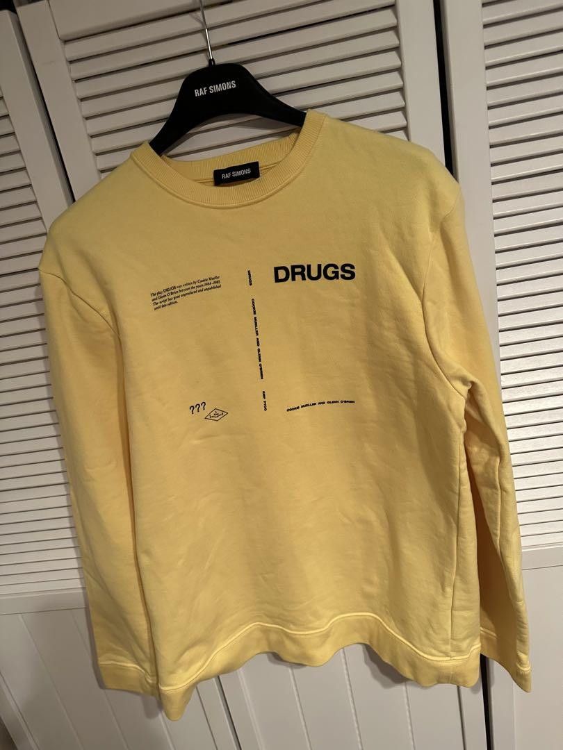 Pre-owned Raf Simons Aw18 "drugs" Sweatshirt In Yellow