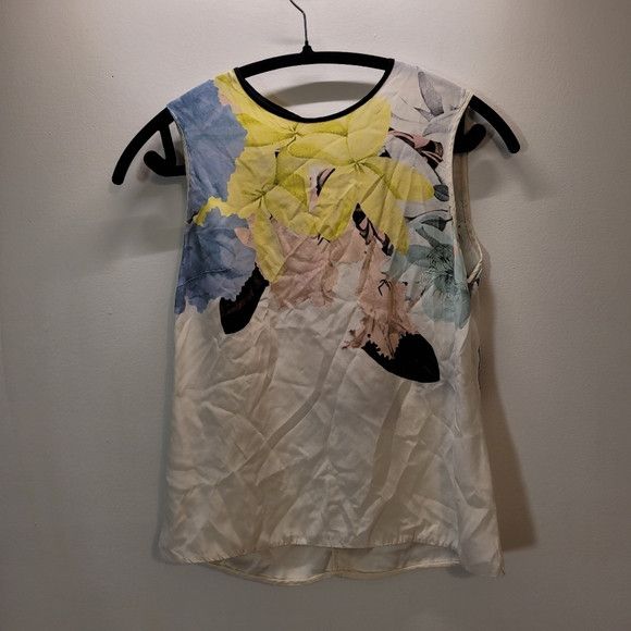 Erdem Erdem 100% Silk Sleeveless Blouse Floral Print - Size 4 Size S / US 4 / IT 40 - 1 Thumbnail