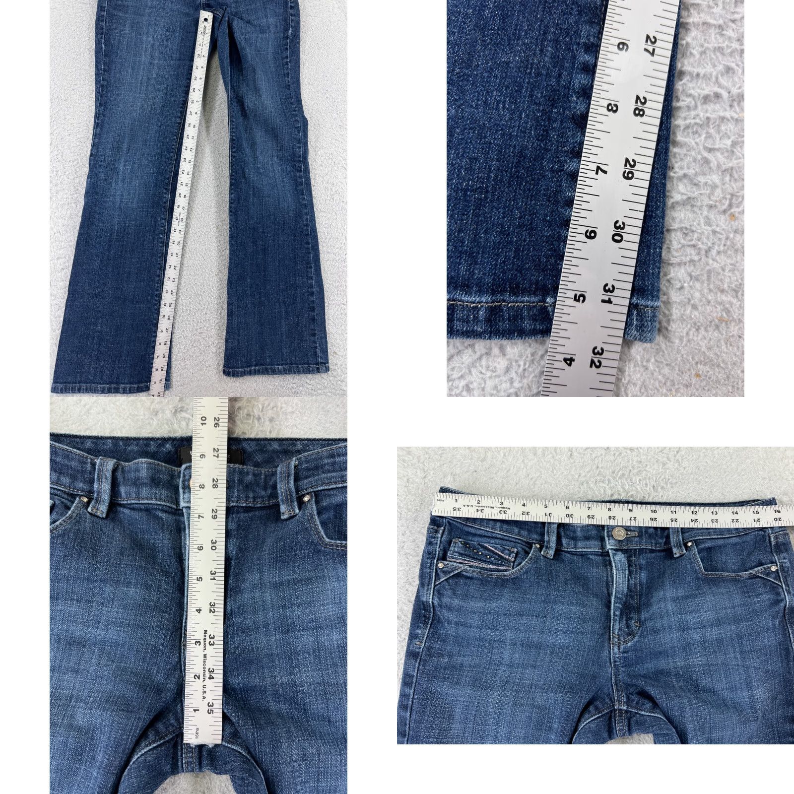White House Black Market White House Black Market Jeans Women 10 Blue Bootcut Denim Low Rise Jeans Size 32" / US 10 / IT 46 - 8 Thumbnail