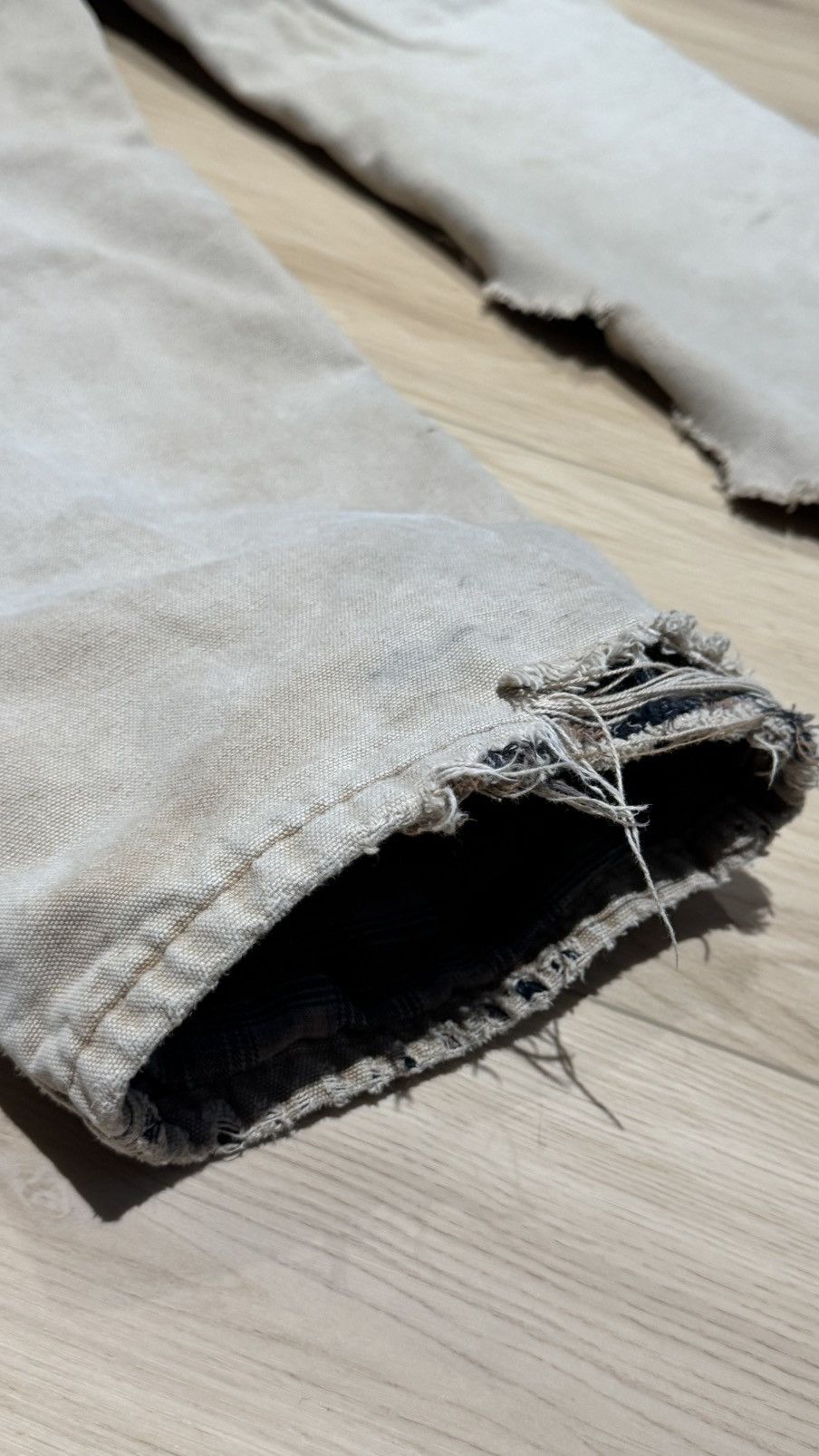 Carhartt Carhartt flannel lined carpenter pants distressed frayed Size US 32 / EU 48 - 22 Thumbnail