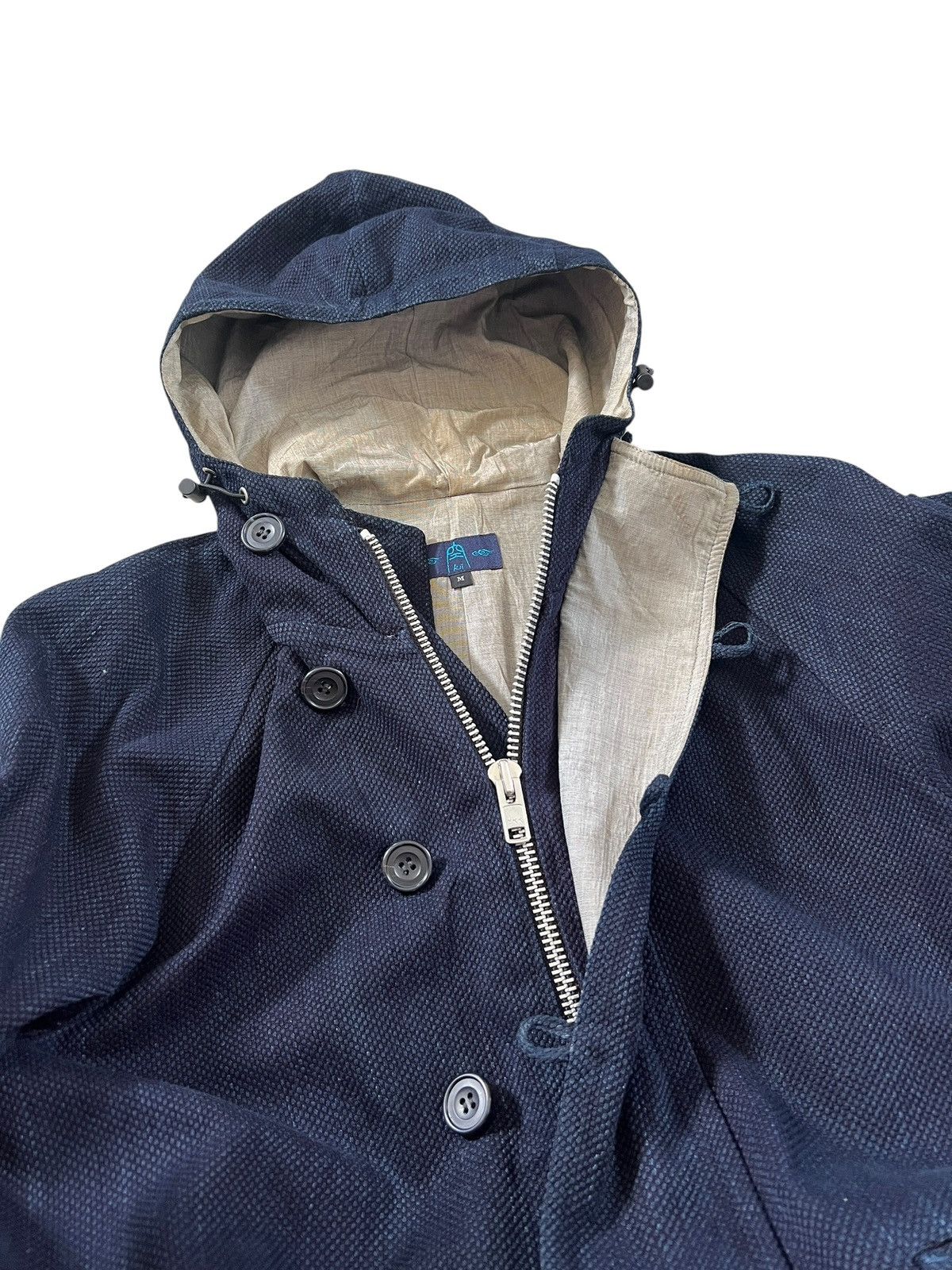 Japanese Brand KŪ 🇯🇵 Natural Dyed Indigo Sashiko Parka Jacket Kapital Visvim Size US M / EU 48-50 / 2 - 12 Thumbnail