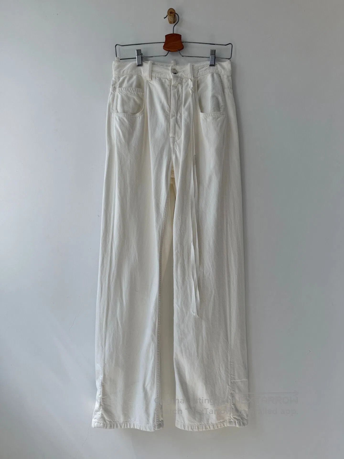 Ann Demeulemeester Ann Demeulemeester Ribbon Denim Trousers. Size 37" - 1 Thumbnail