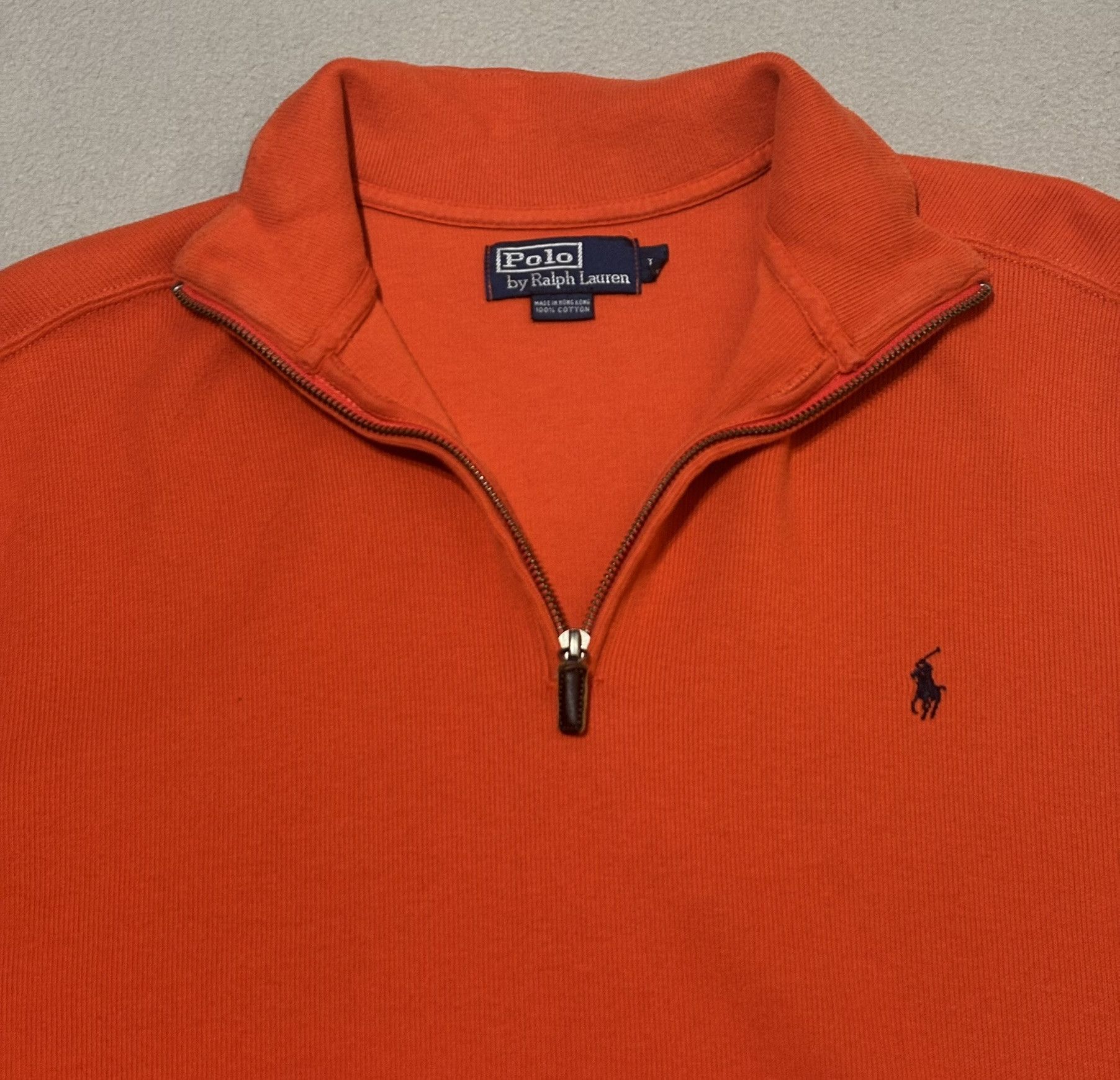 Polo Ralph Lauren Polo Ralph Lauren 1/4 zip sweatshirt orange large Size US L / EU 52-54 / 3 - 11 Thumbnail