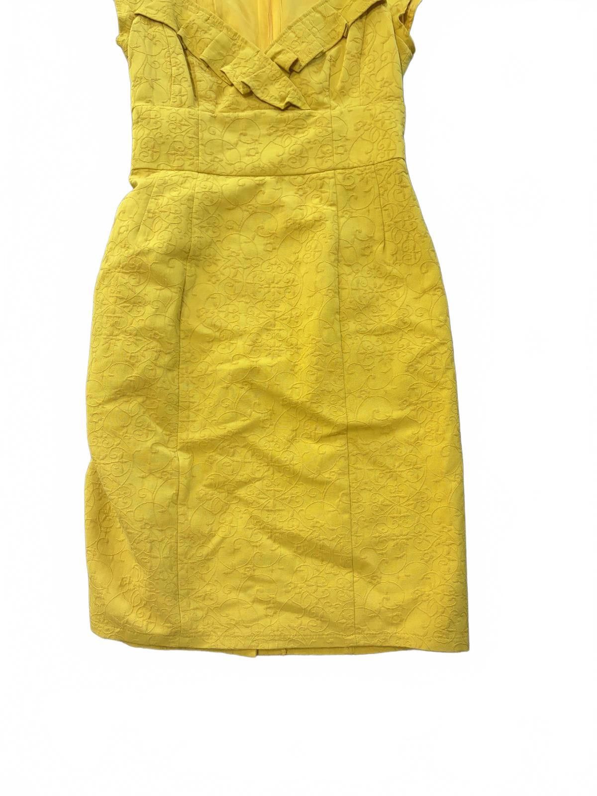 Other Nanette Lepore Mustard Yellow Textured Cap Sleeve Dress sz 8 Size M / US 6-8 / IT 42-44 - 2 Thumbnail