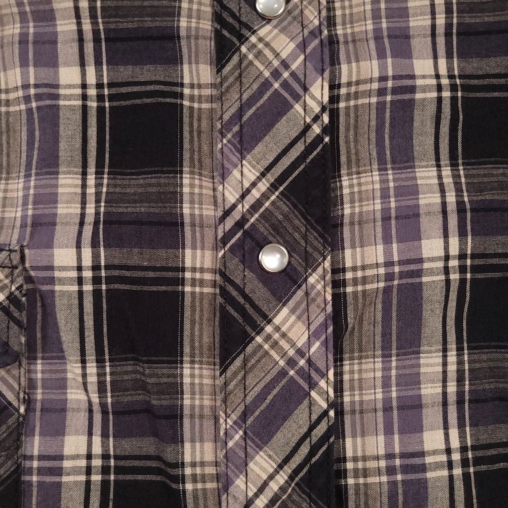Wrangler Wrangler Western Shirt - Mens Big Tall Plaid Workwear Cotton Long Sleeve Size US XXL / EU 58 / 5 - 5 Thumbnail