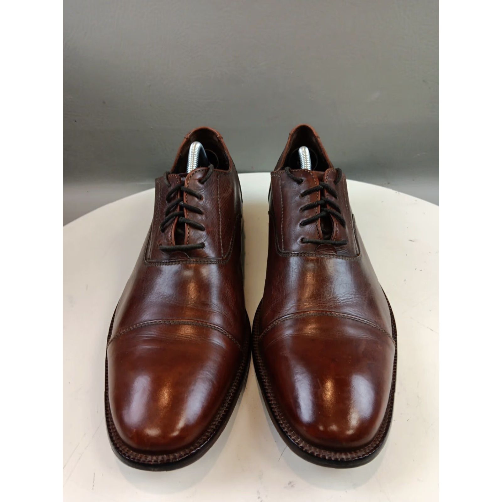 Cole Haan Cole Haan Nike Air Shoes Men 11 M Brown Cap Toe Oxford Leather Workwear Shoes Size ONE SIZE - 5 Thumbnail