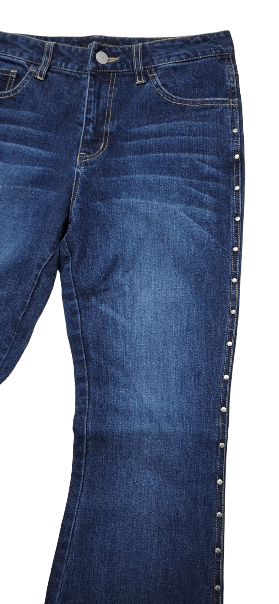 If Six Was Nine × Japanese Brand × Le Grande Bleu (L.G.B.) Japanese Brand Oririn Rivets Button Flared Jeans Size US 29 - 3 Thumbnail