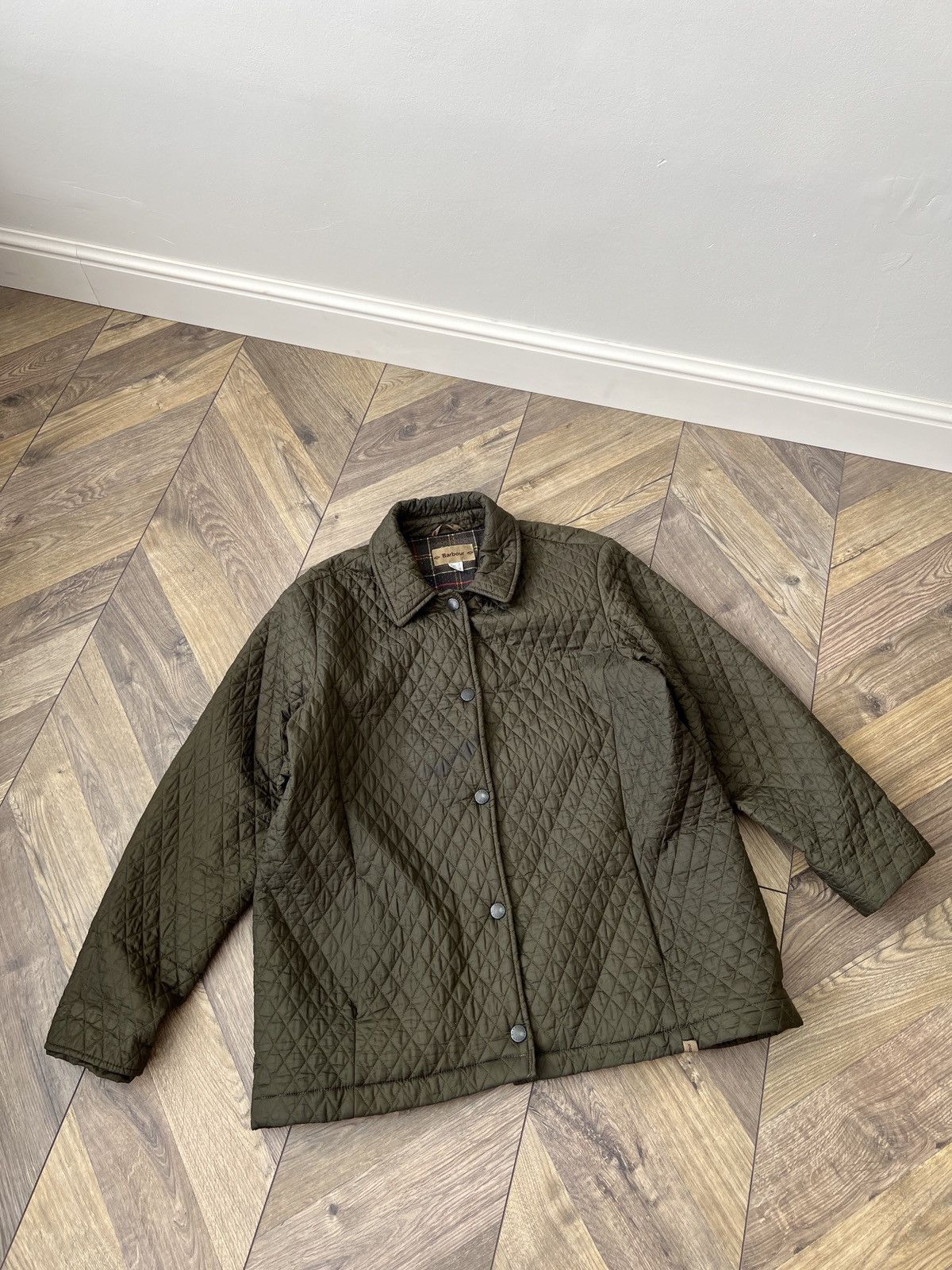 Barbour × Vintage Barbour Vintage Womens Tailored Quilted Jacket Size M / US 6-8 / IT 42-44 - 3 Thumbnail