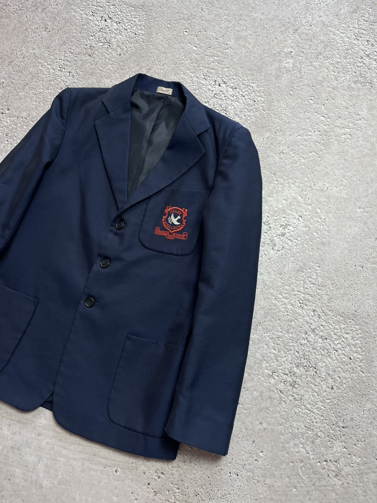 Vintage Vintage Oxley College Navy Blazer Stewart of Ivanhoe 15 Size US M / EU 48-50 / 2 - 2 Thumbnail