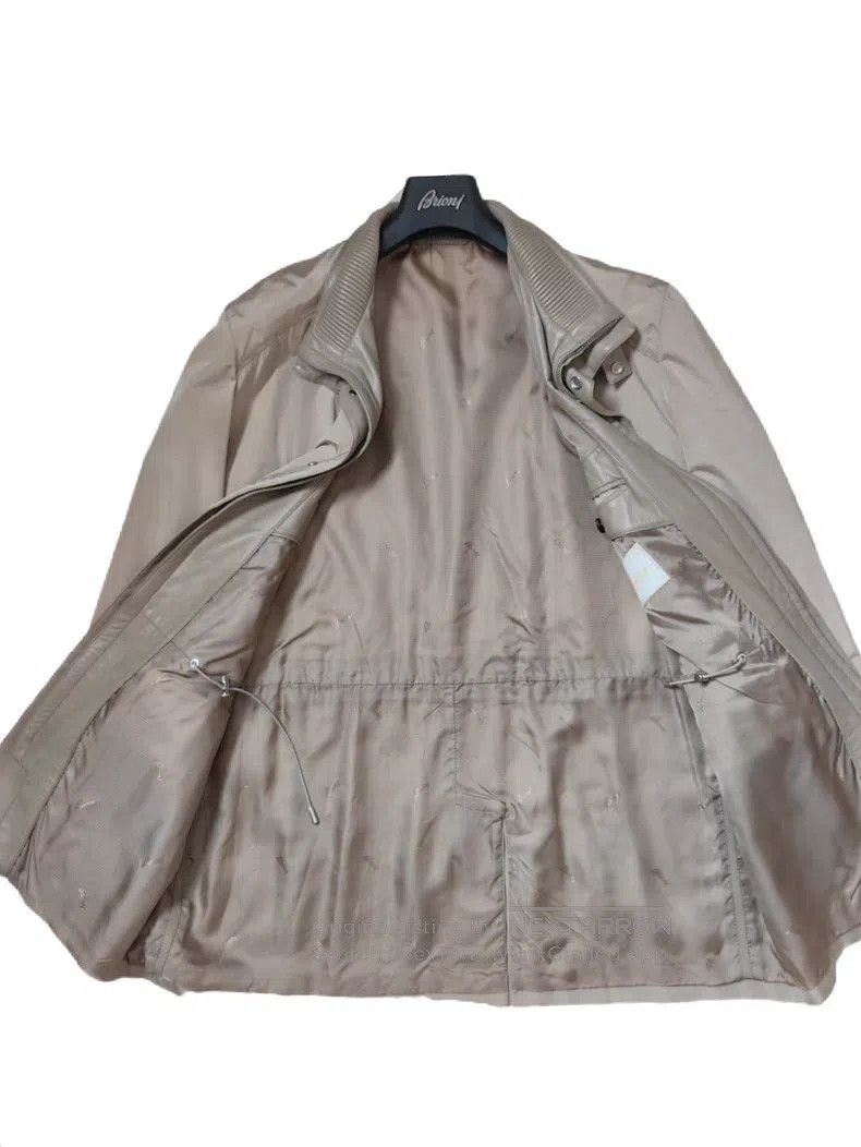 Brioni Brioni Crocodile leather patchwork wool and silk coat Size US L / EU 52-54 / 3 - 4 Thumbnail