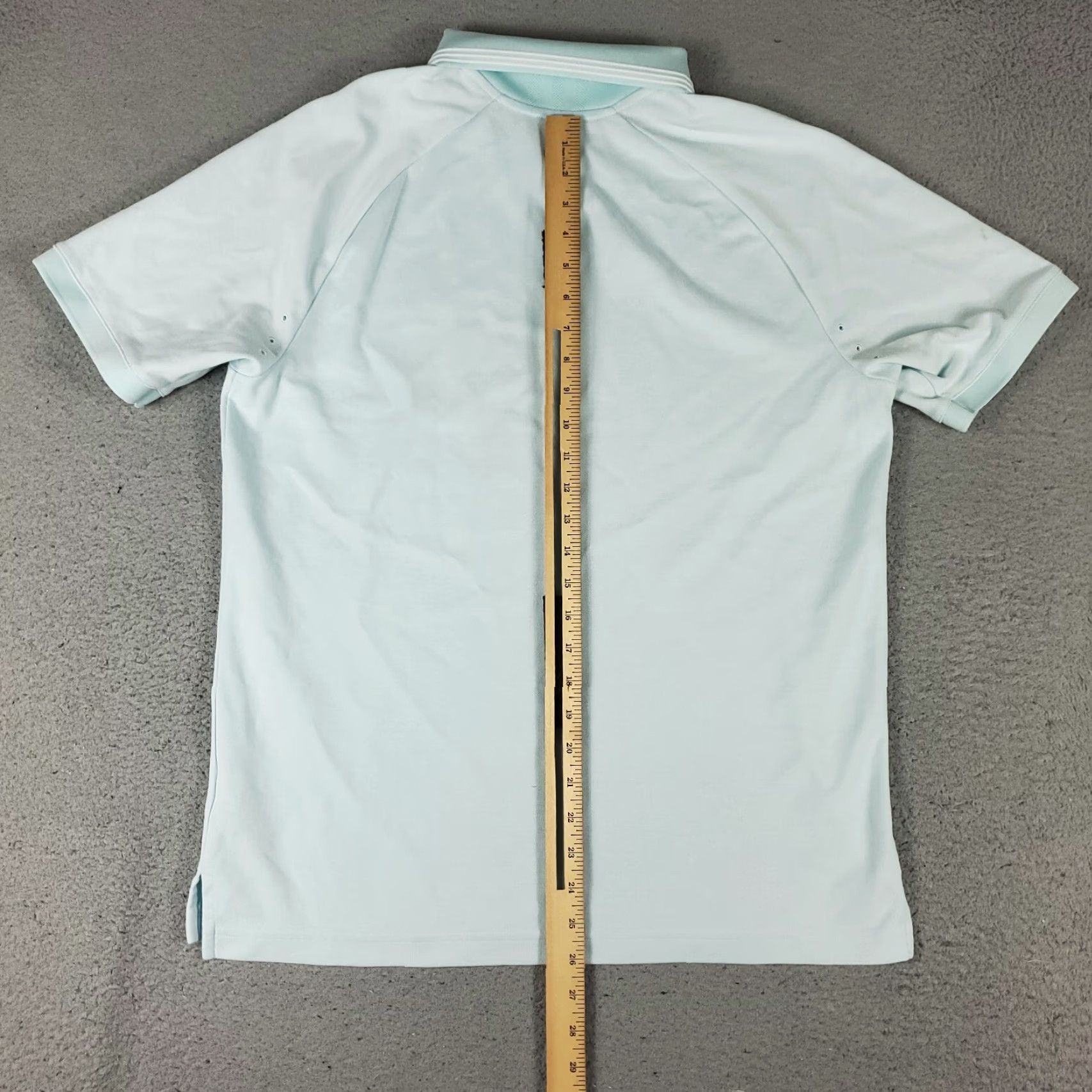 Adidas Adidas Polo Shirt Mens Size Medium Turquoise Blue Golf Casual Short Sleeve Shirt Polo Mens Adi​das Size US M / EU 48-50 / 2 - 5 Thumbnail