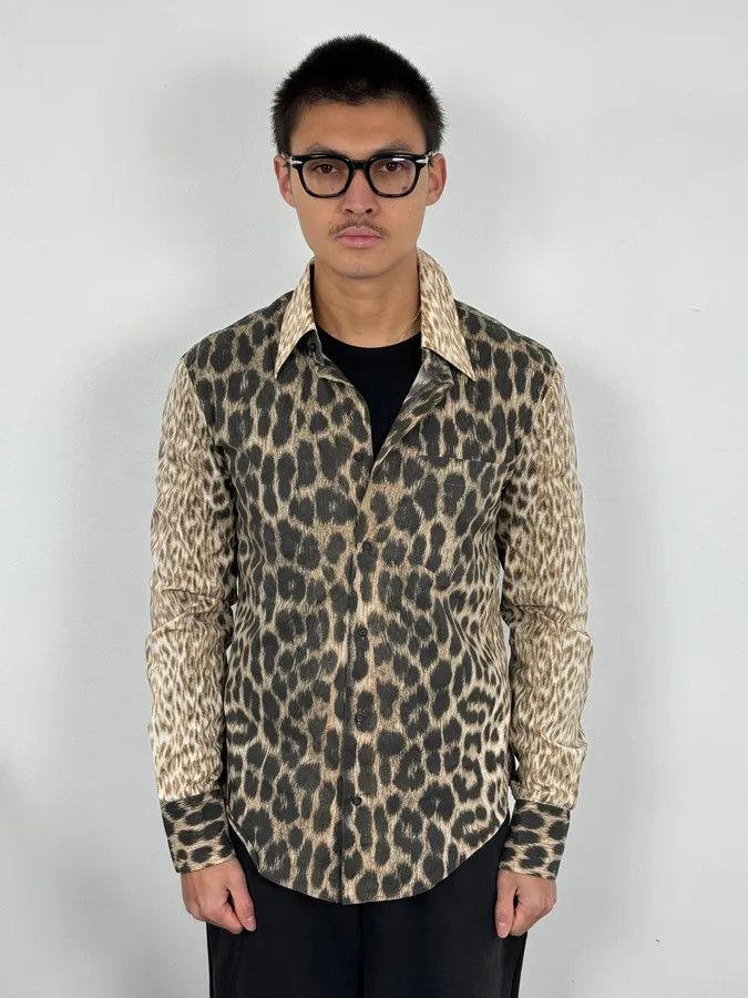 Just Cavalli 2000s Cavalli Leopard Beige Shirt Size US M / EU 48-50 / 2 - 2 Thumbnail