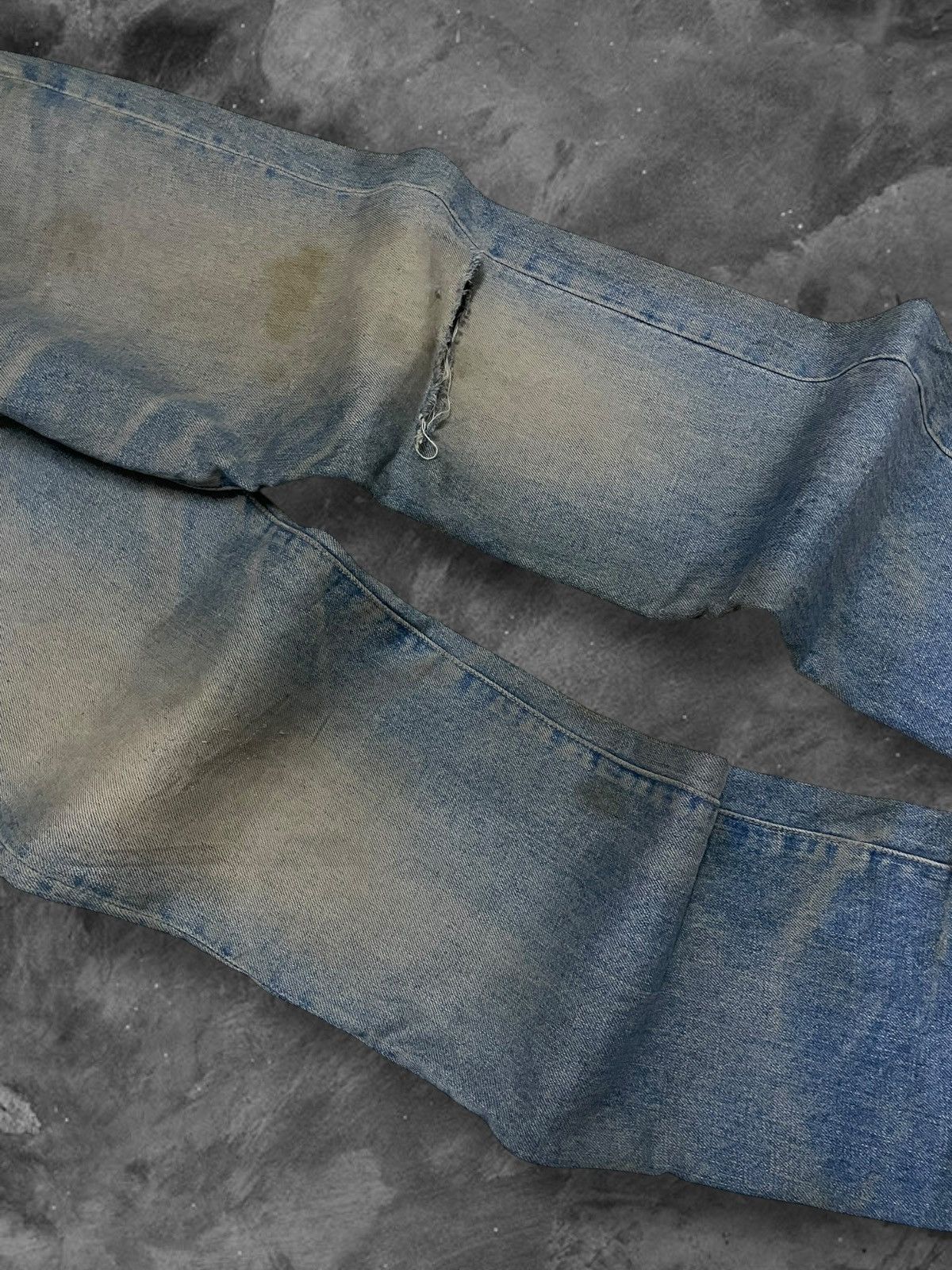 Japanese Brand Vintage 1990s Japan Designer POINT War Control Mudwash Denim Size US 29 - 6 Thumbnail