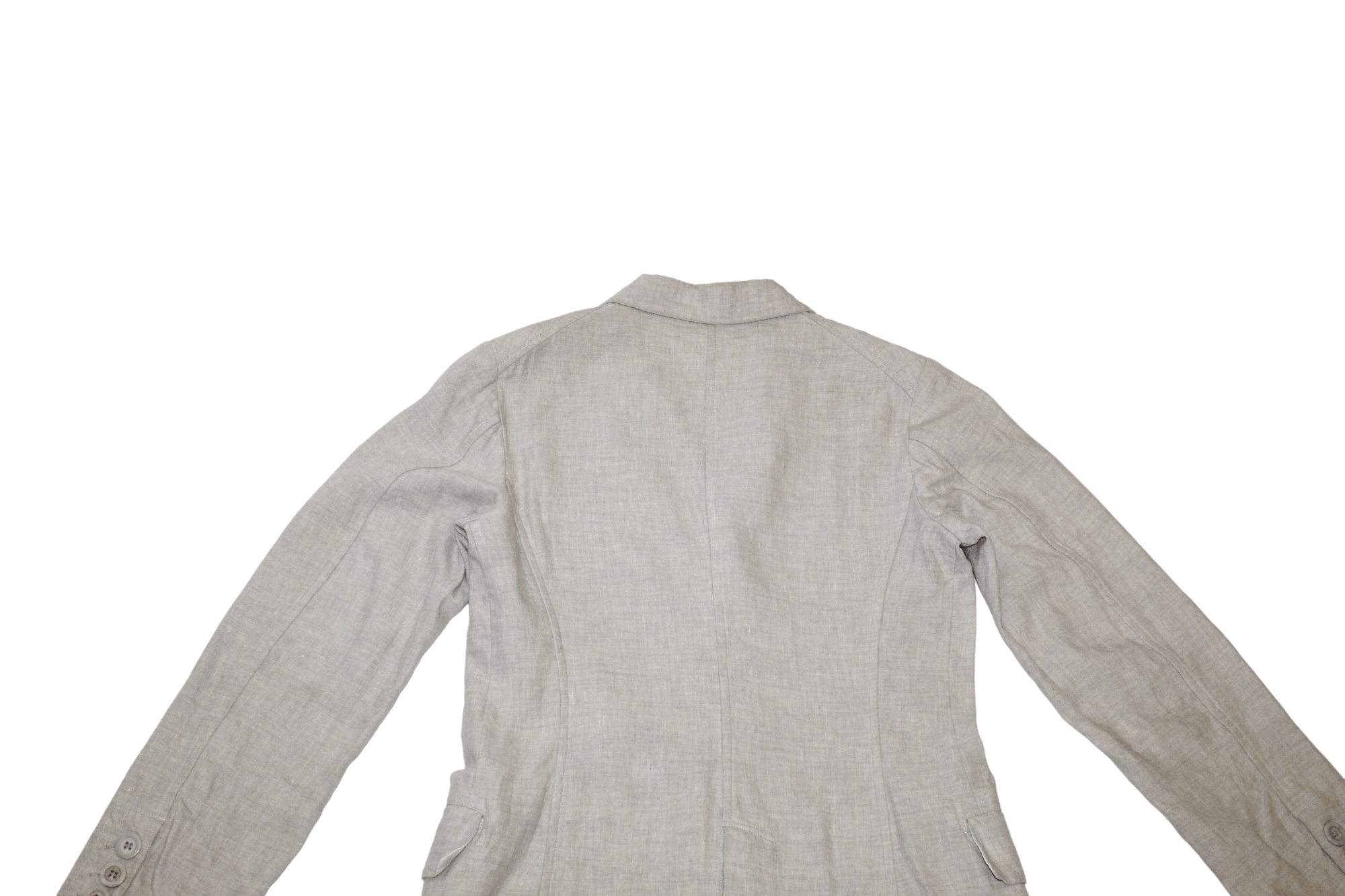 Casey Vidalenc Casey Vidalenc Linen Solid Grey Slim Fit Layered Blazer Size US S / EU 44-46 / 1 - 11 Thumbnail
