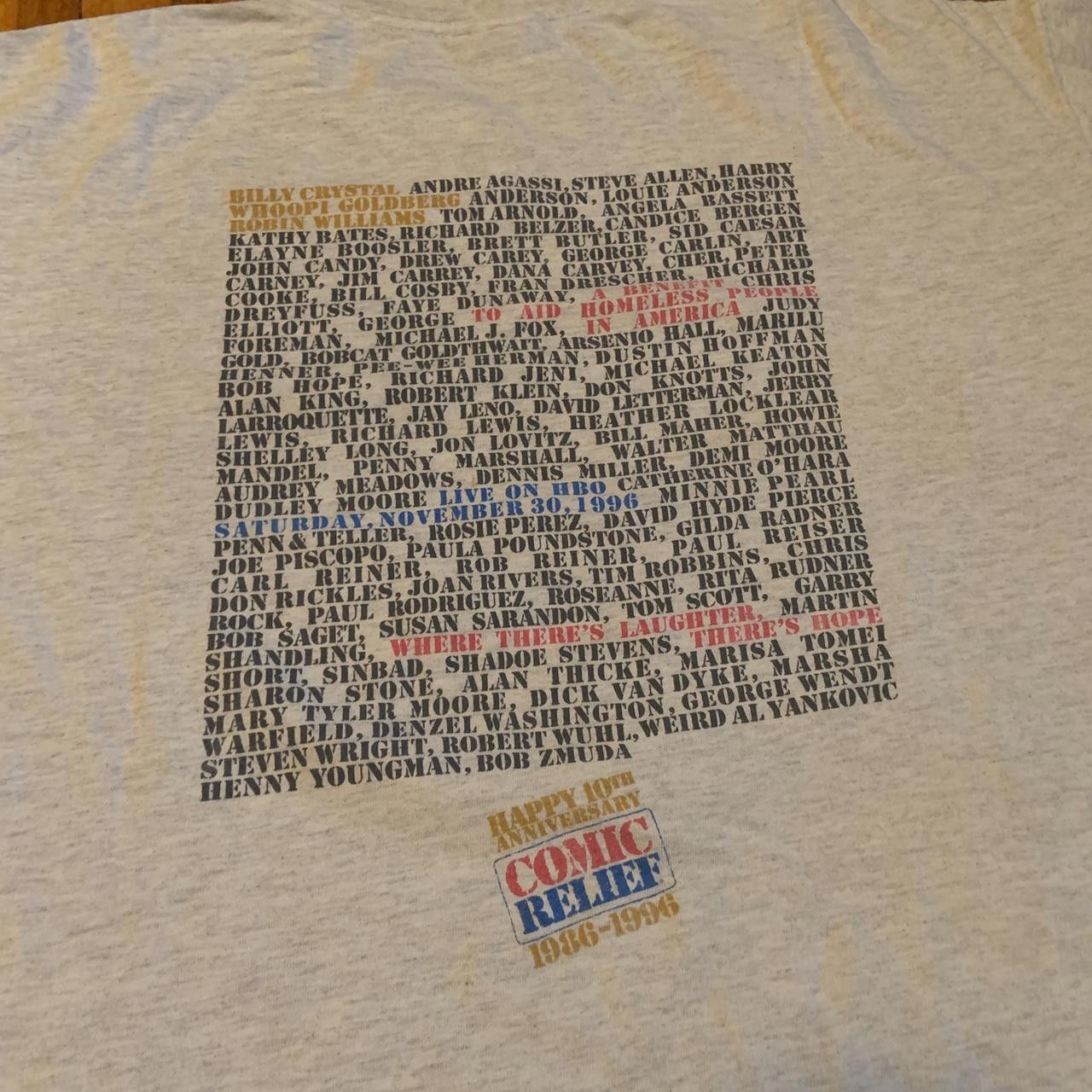 Designer Vintage Hbo Comic Relief 10th Anniversary T Shirt 1996 XL Size US XL / EU 56 / 4 - 3 Thumbnail
