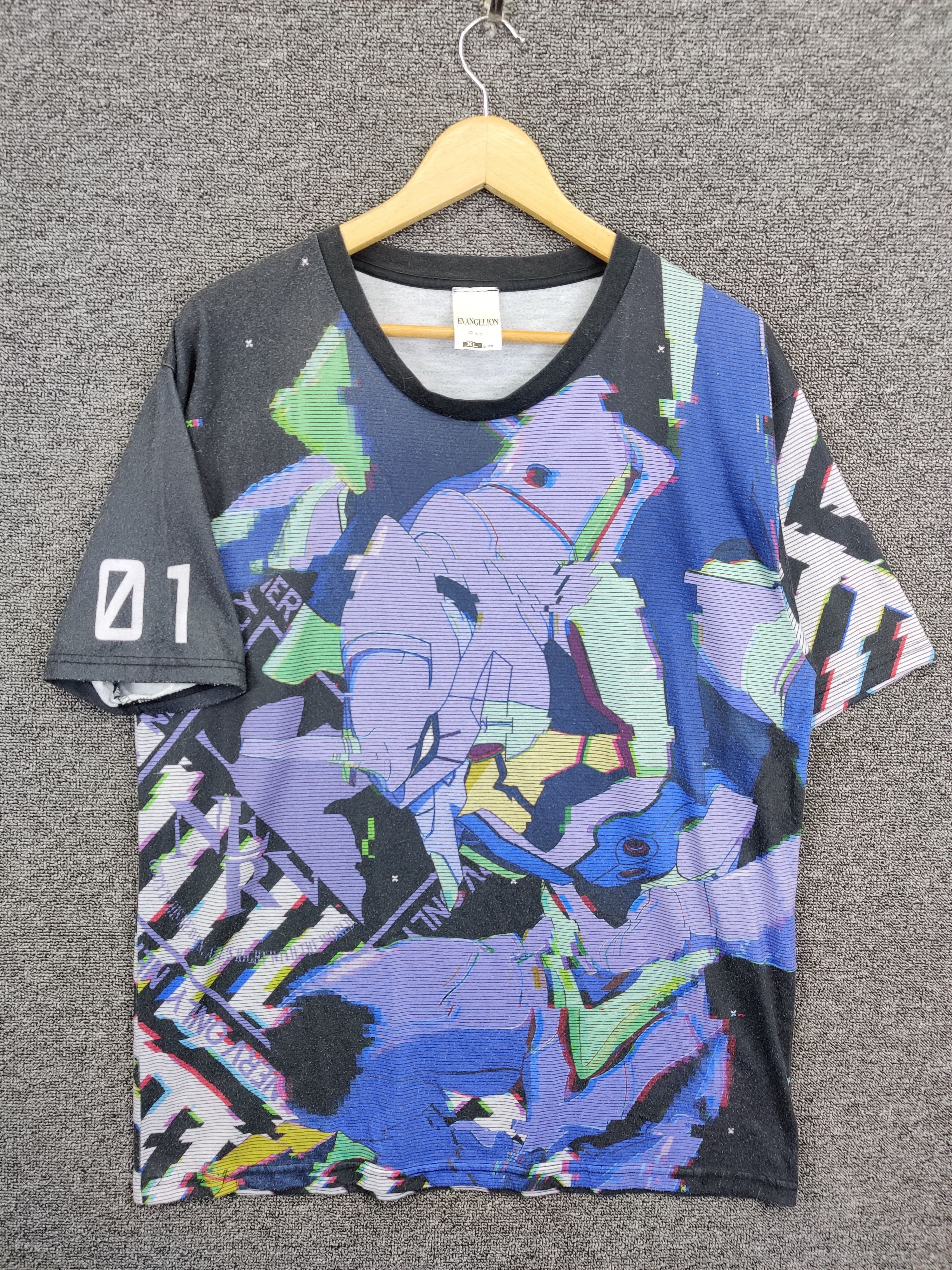 Anime Vintage Evangelion Nerv Eva-01 Overprint Tee Tshirt Size US XL / EU 56 / 4 - 1 Thumbnail
