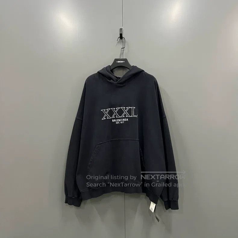 Balenciaga Balenciaga Black 3XL Printed Hoodie Size US M / EU 48-50 / 2 - 1 Thumbnail