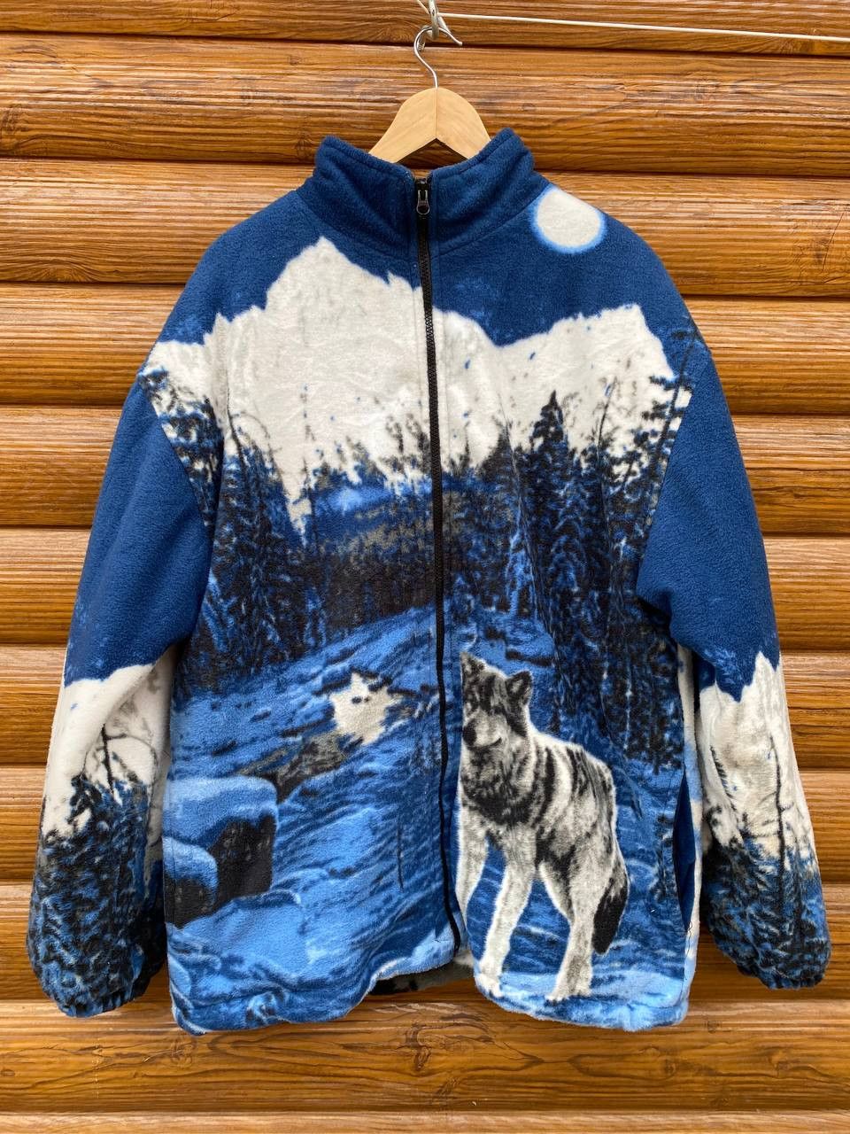 Vintage ❄️MENS Vintage wolves fleece hooded jacket size L❄️ Size US L / EU 52-54 / 3 - 5 Thumbnail