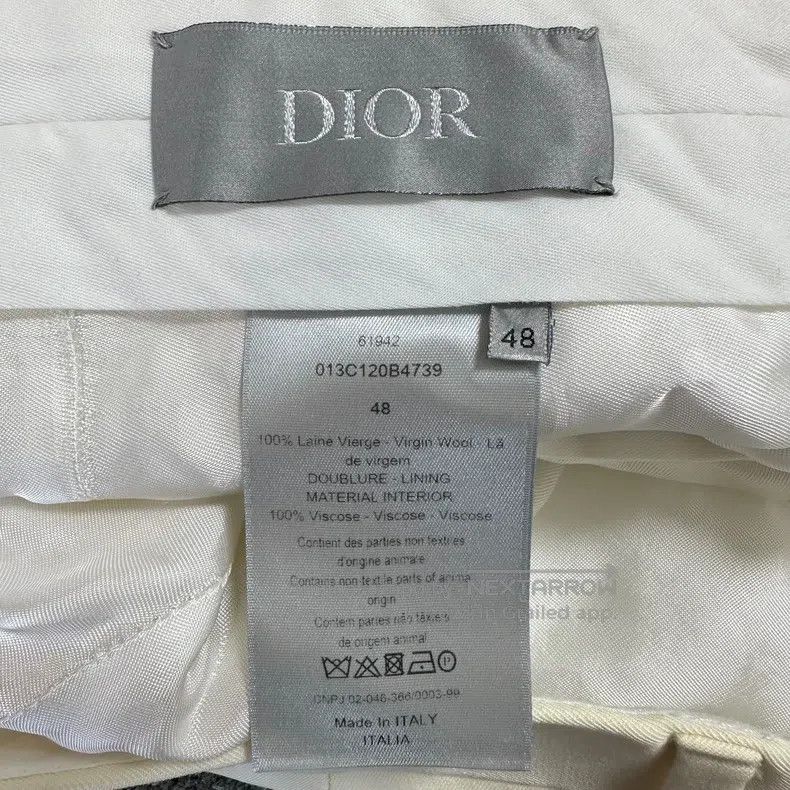 Dior Dior Ivory Asymmetrical Satin Lapel Suit Jacket Size US M / EU 48-50 / 2 - 8 Thumbnail
