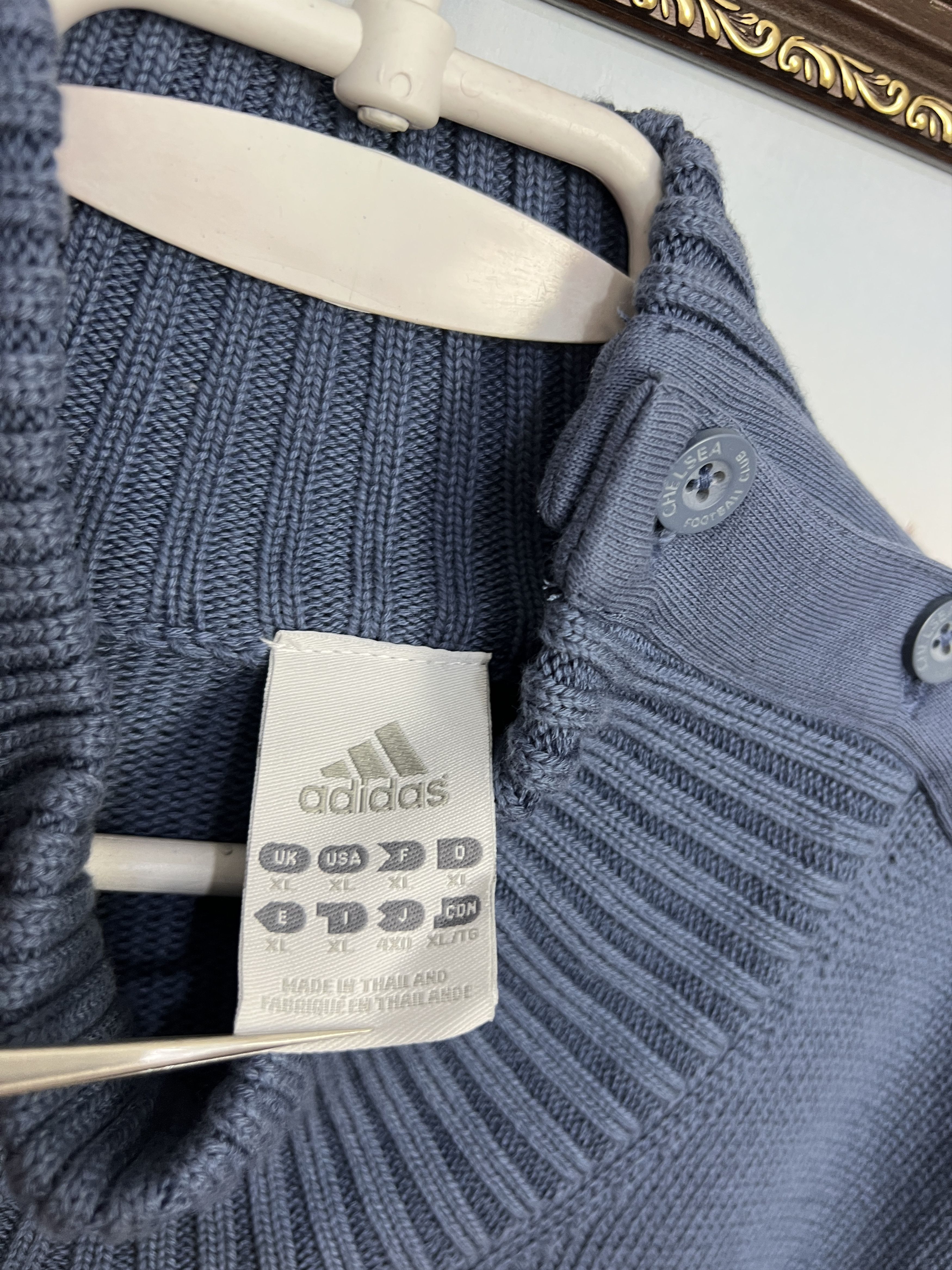 Adidas Vintage Chelsea Football Sweater Soccer Pullover Sweatshirt Size US XL / EU 56 / 4 - 7 Thumbnail