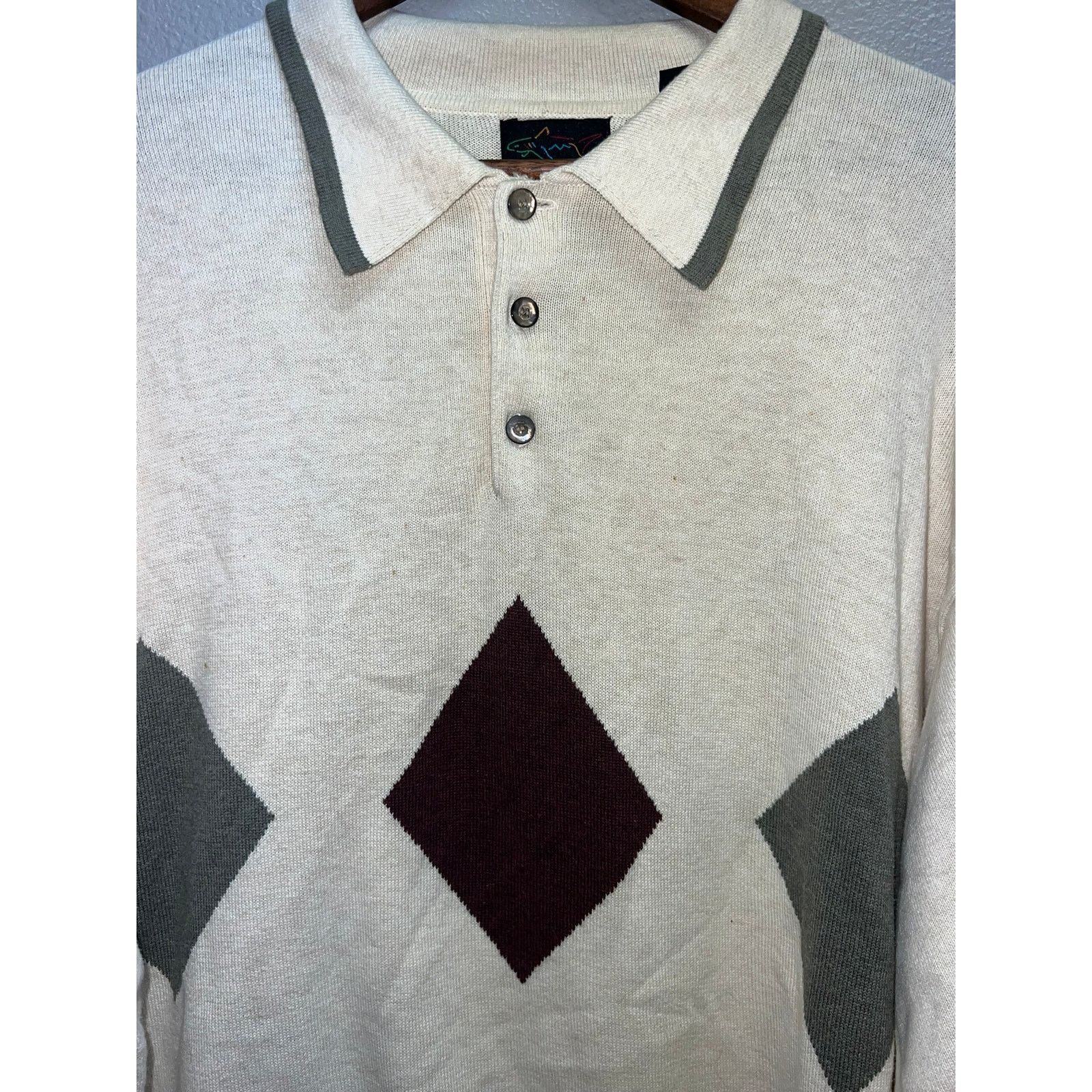 Greg Norman Greg Norman Sweater Collection Shark Logo White Pullover XL Size US XL / EU 56 / 4 - 2 Thumbnail