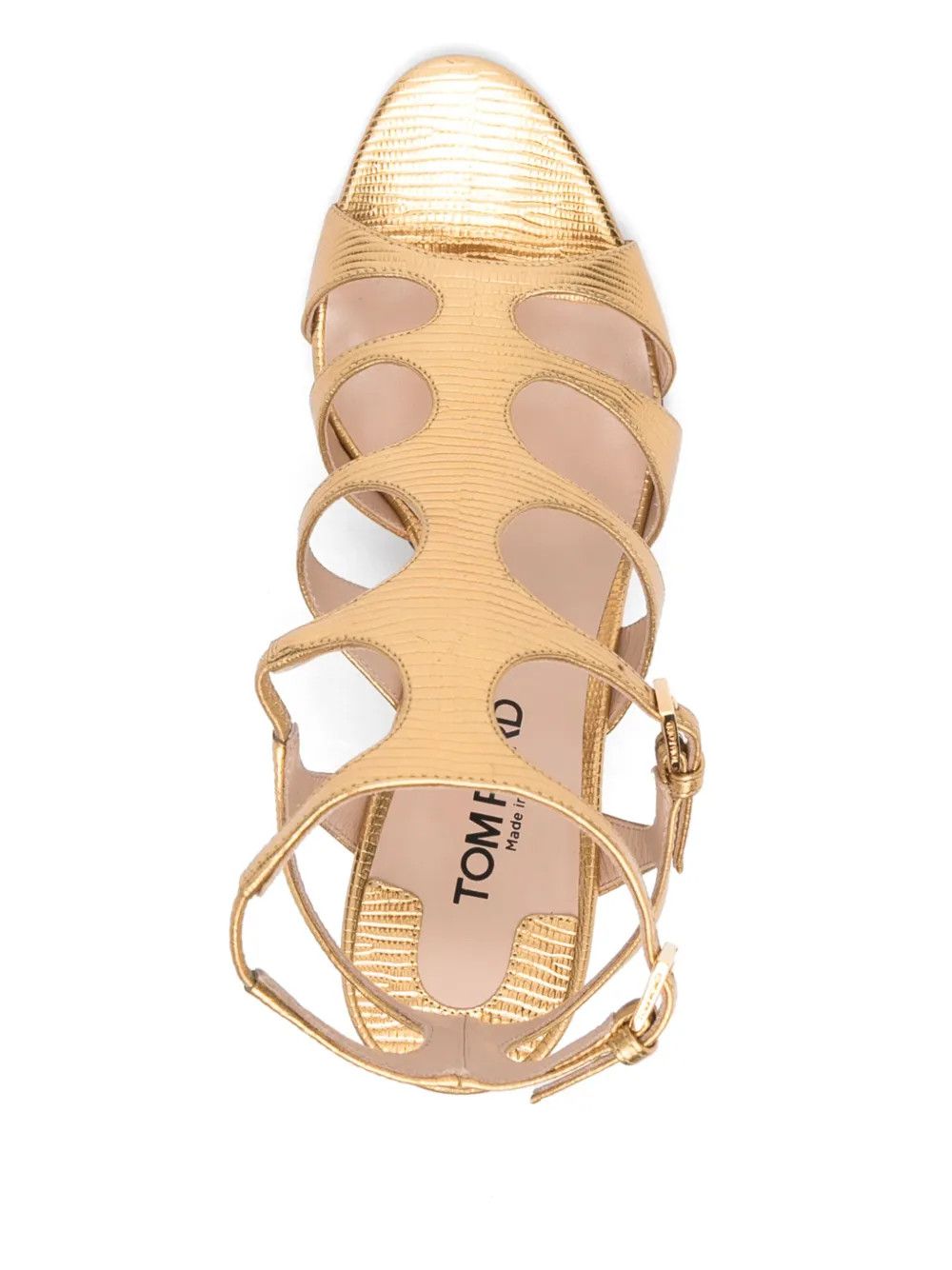 Tom Ford o1y0126 Gladiator Sandals in Gold Size US 8 / IT 38 - 3 Thumbnail