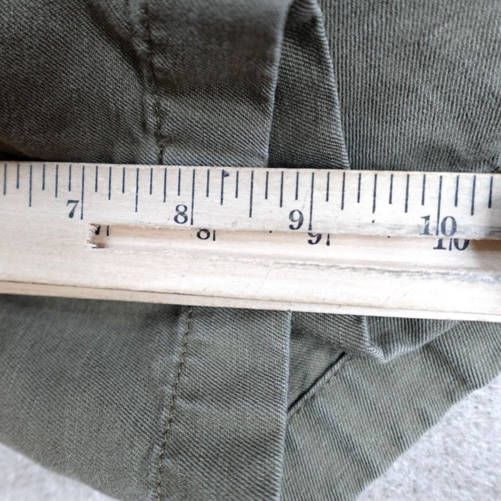 Olive Jommers Mens Chino Shorts 33 Green Olive Solid Linen Blend Baird McNutt Size US 32 / EU 48 - 5 Thumbnail