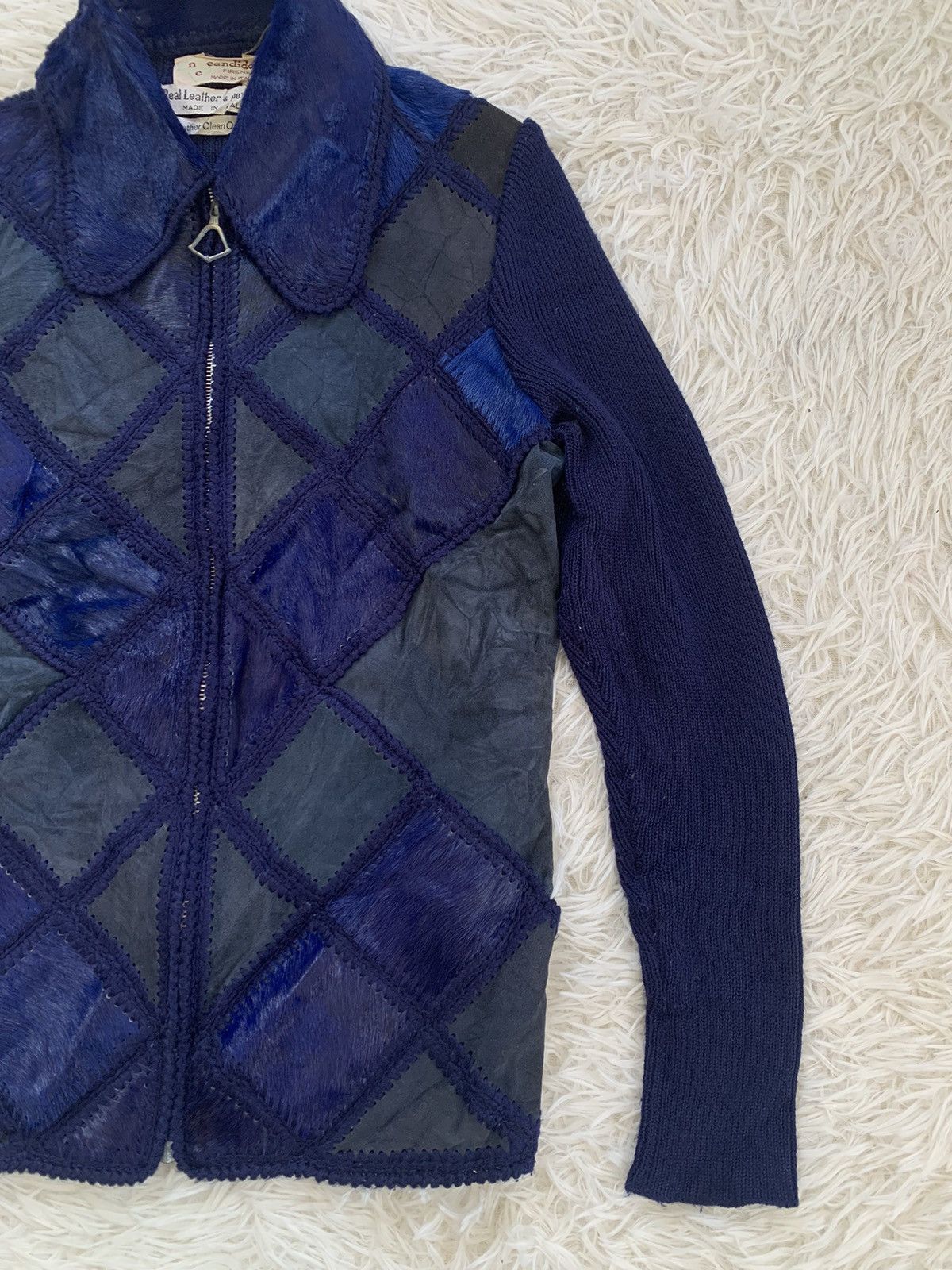 Japanese Brand N C Candido Firenze Real Leather & Wool Jacket Size US S / EU 44-46 / 1 - 4 Thumbnail