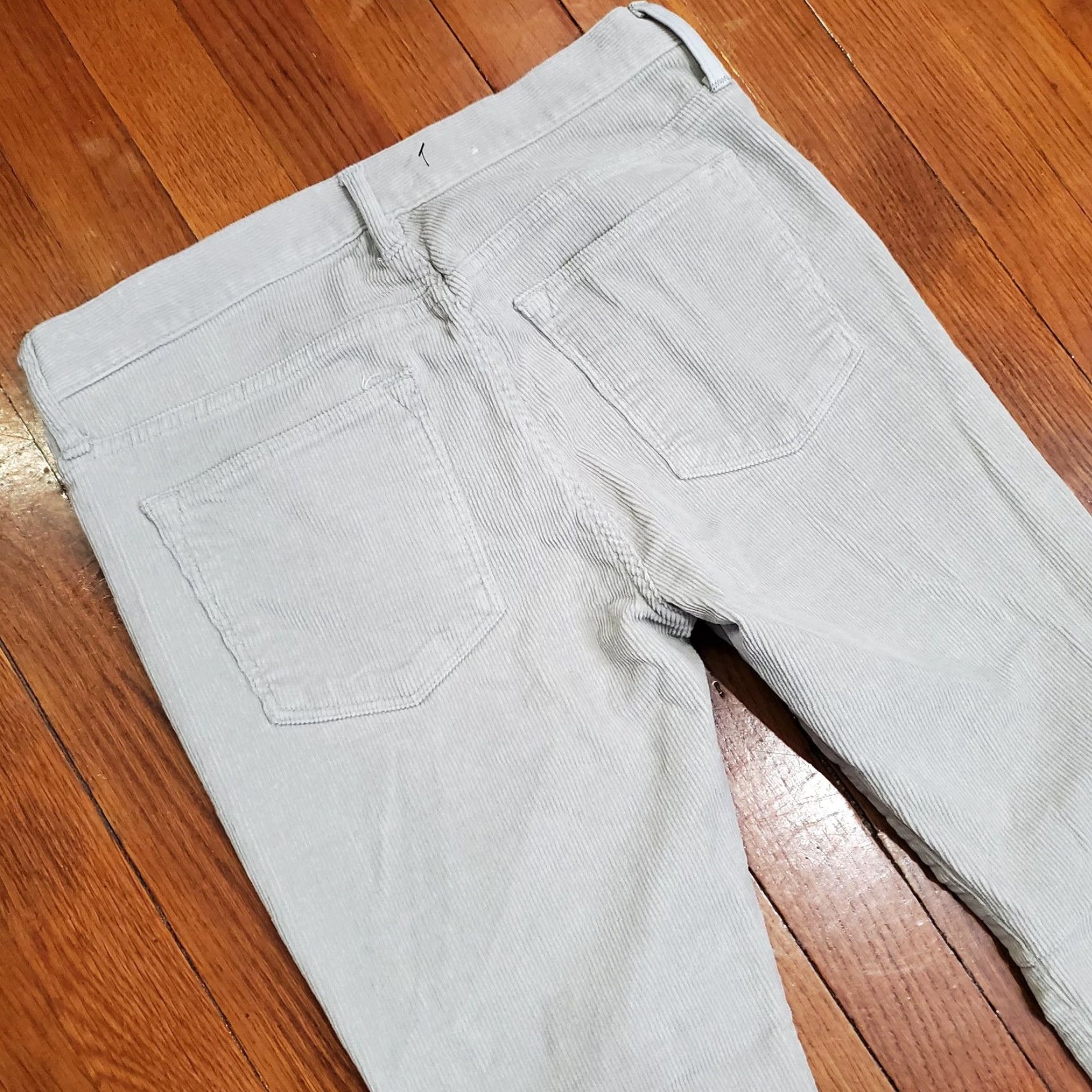 Helmut Lang Helmut Lang Pants Womens 27 Gray Corduroy Skinny Jeggings Stretch Made USA Size 27" / US 4 / IT 40 - 3 Thumbnail