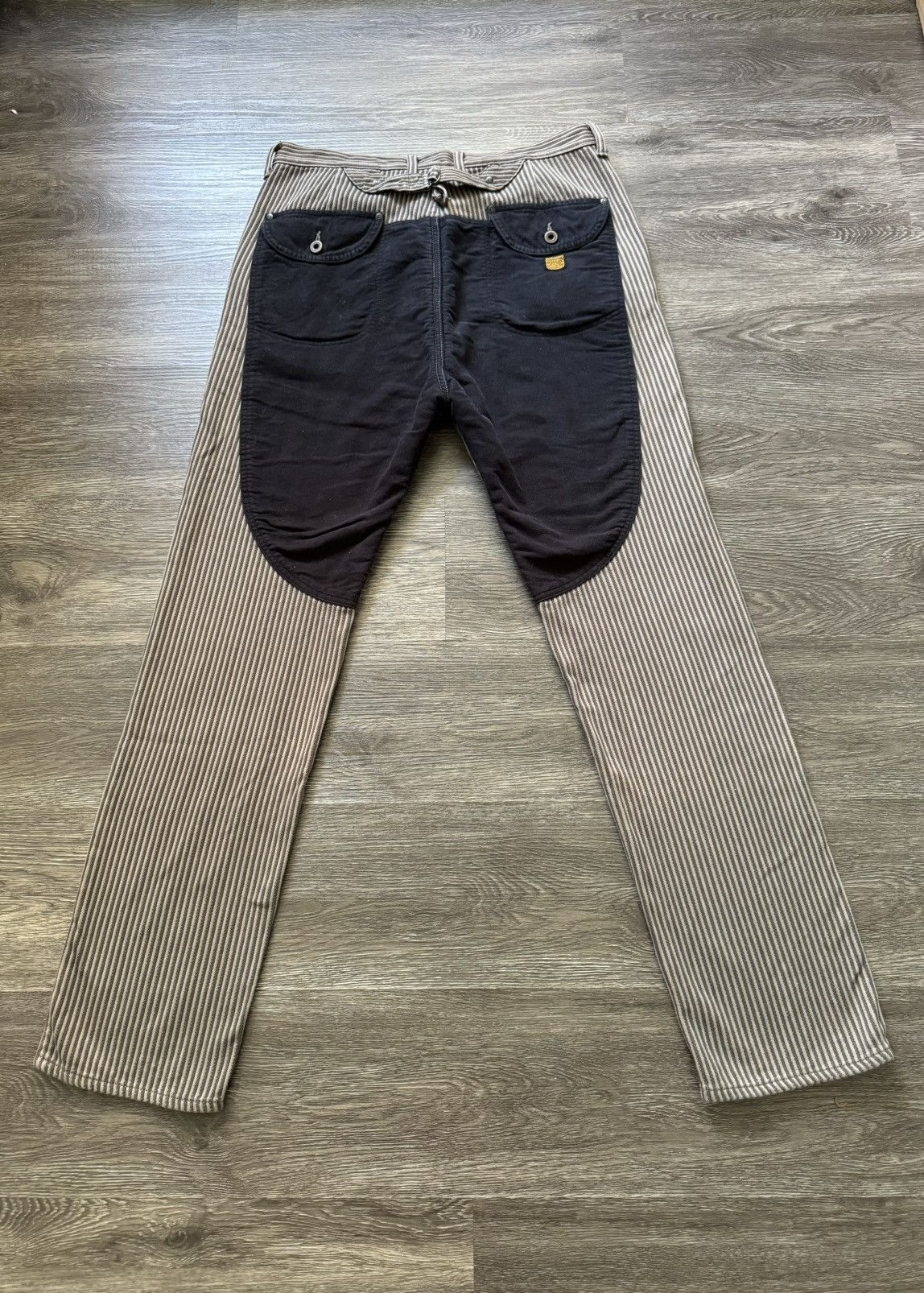 Kapital Kapital Hickory Winday Back Patch Striped Pants Workwear m Size US 34 / EU 50 - 1 Thumbnail