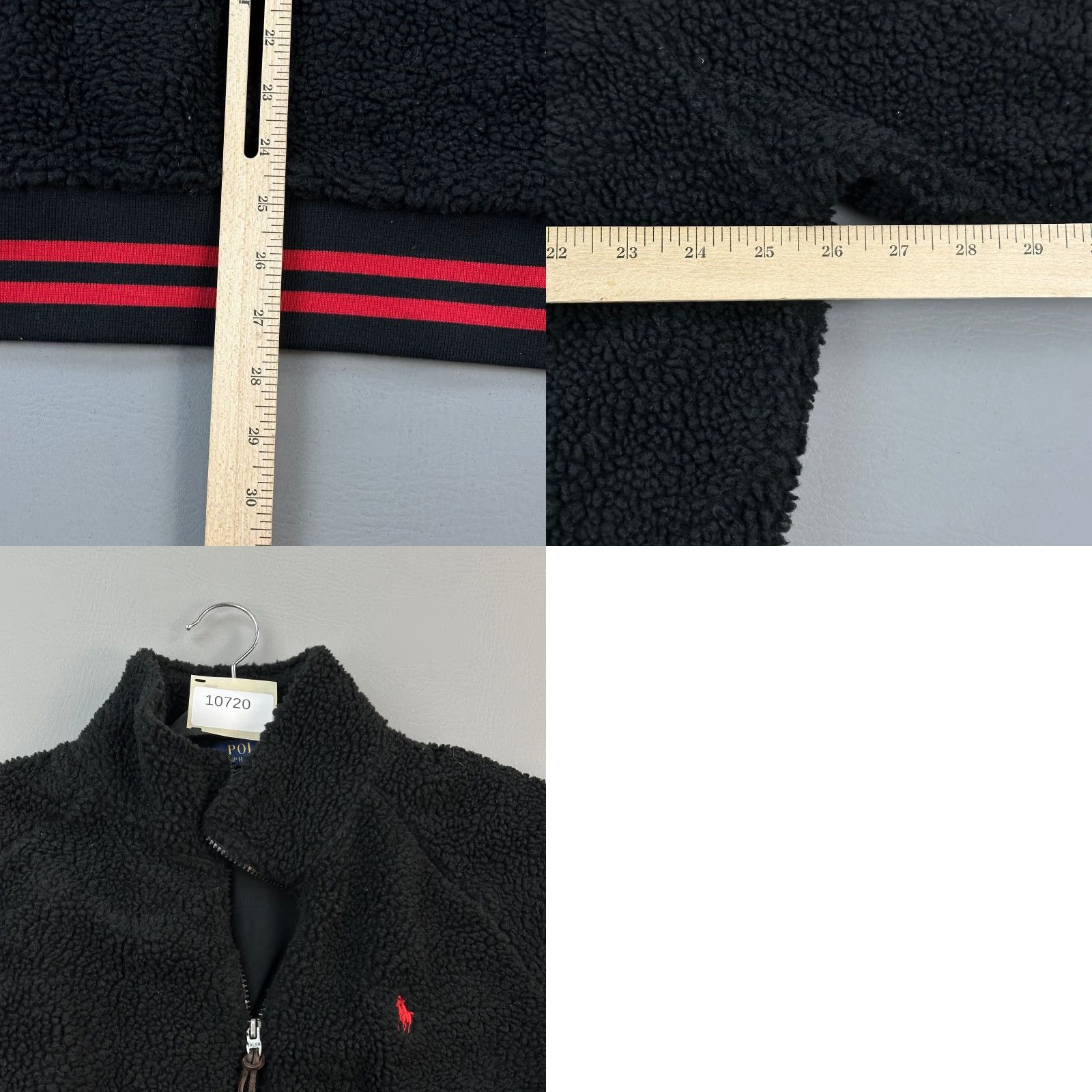 Polo Ralph Lauren Polo Ralph Lauren Jacket Mens Large Black Full Zip Retro Deep Pile Sherpa Talon Size US L / EU 52-54 / 3 - 8 Thumbnail