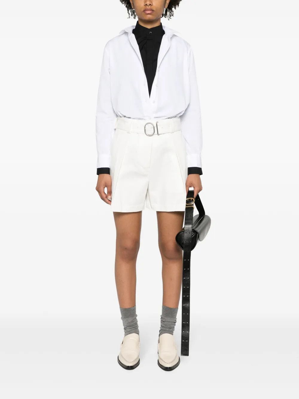 Jil Sander o1y1025 Short in White Size 27" / US 4 / IT 40 - 2 Thumbnail