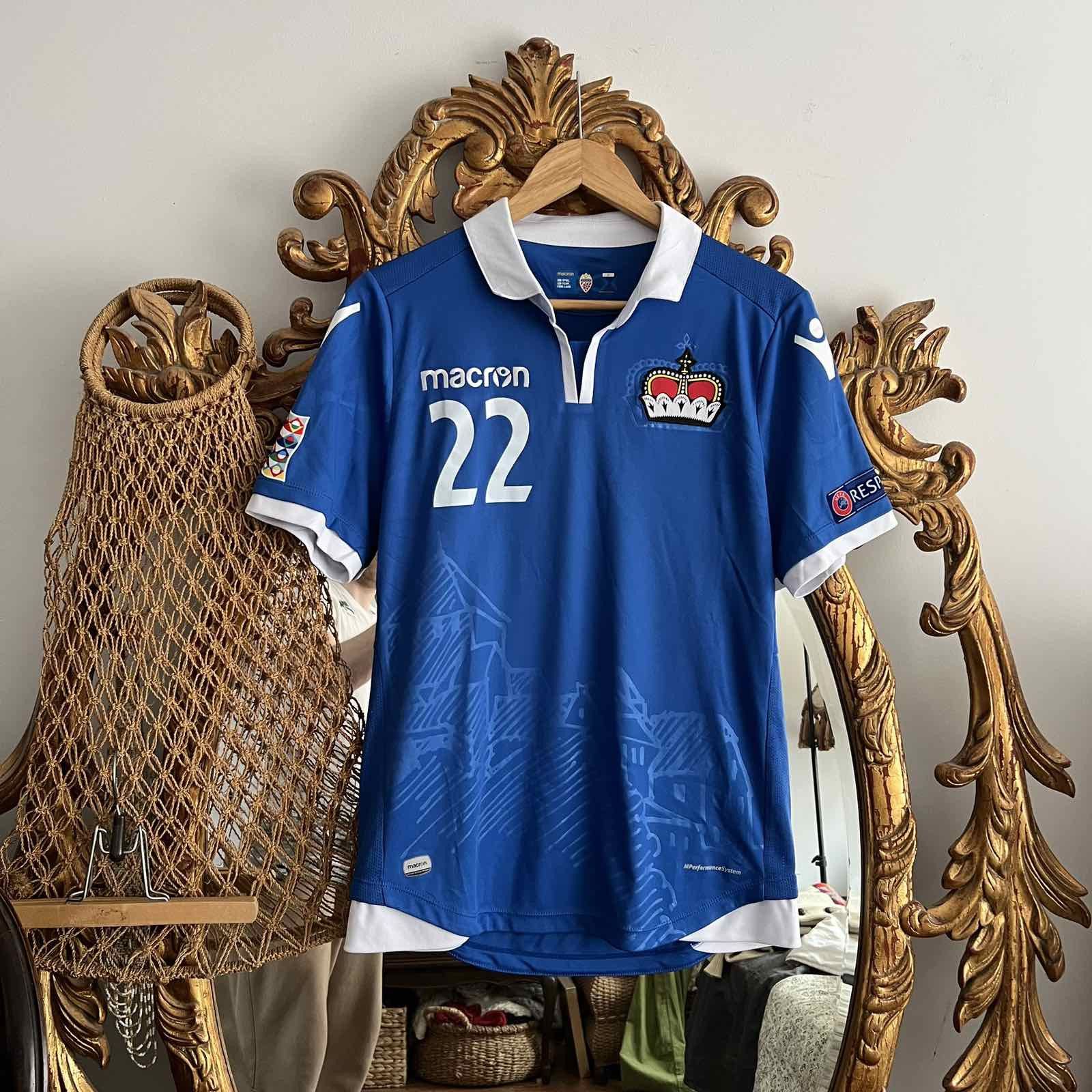 Macron Macron National Team Liechtenstein Soccer jersey Sz M Size US M / EU 48-50 / 2 - 1 Thumbnail
