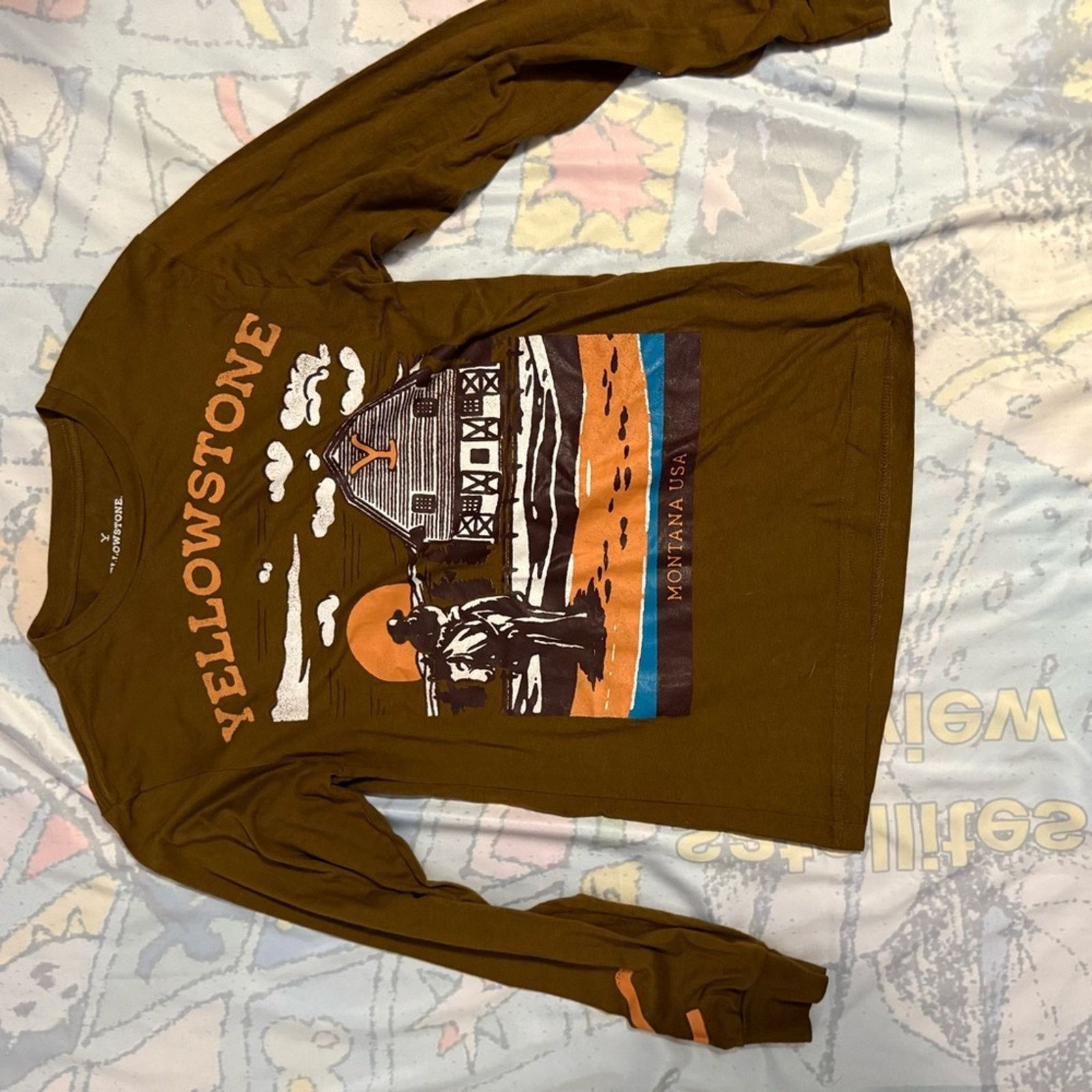Other Yellowstone Brown Long Sleeve Tee Size US S / EU 44-46 / 1 - 1 Thumbnail