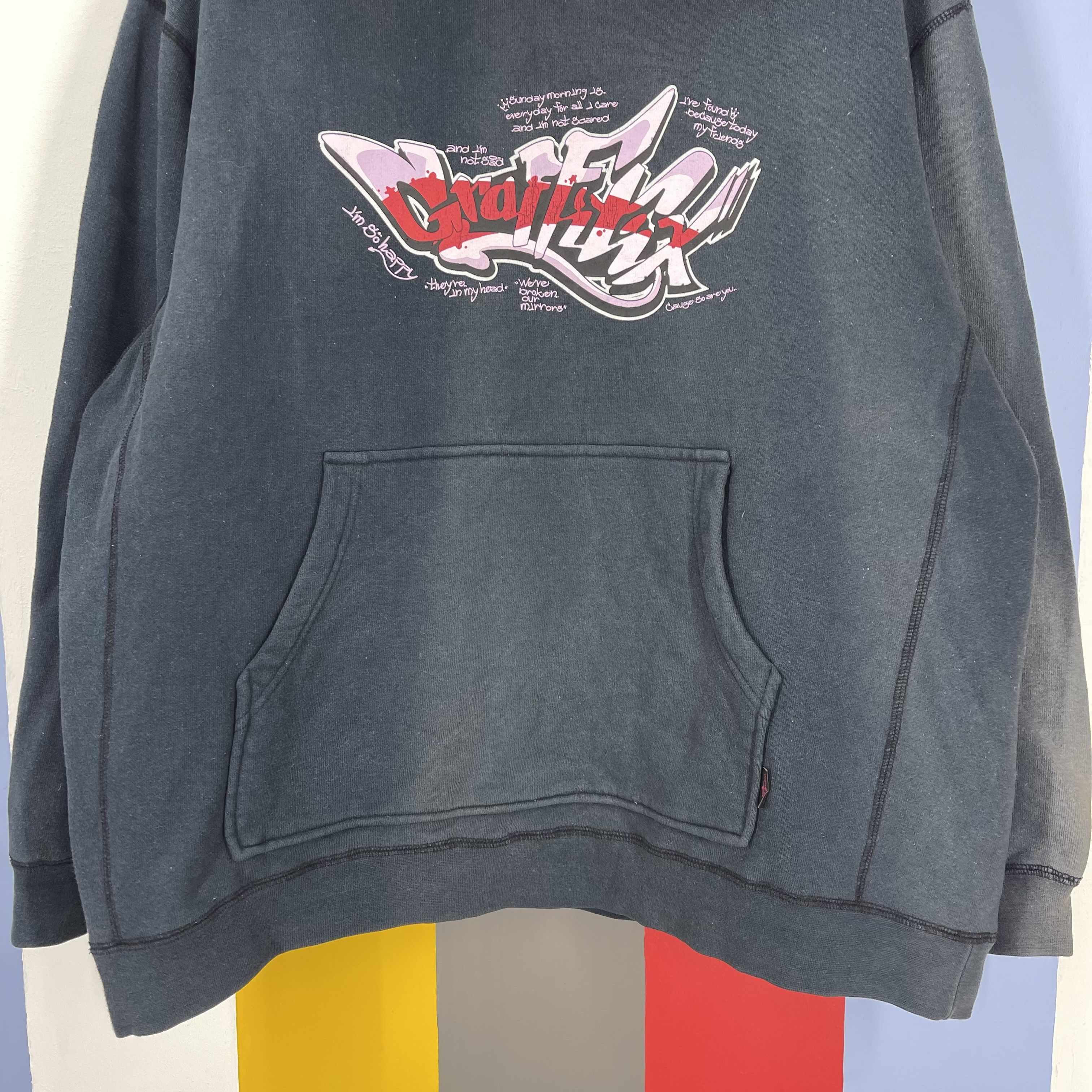 Japanese Brand HOME BOLD Graffiti Hoodie Pullover #1926/10 Size US XL / EU 56 / 4 - 3 Thumbnail