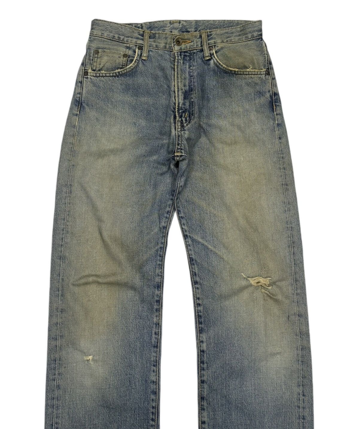 Edwin EDWIN 505xx SELVEDGE DISTRESSED DENIM JEANS Size US 30 / EU 46 - 3 Thumbnail
