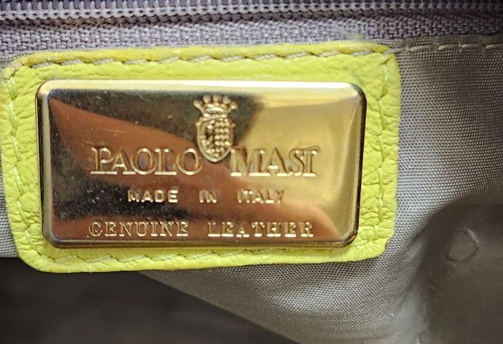 Other Paolo Masi Italy Woven Leather Tote Bag Yellow Leather Size ONE SIZE - 11 Thumbnail