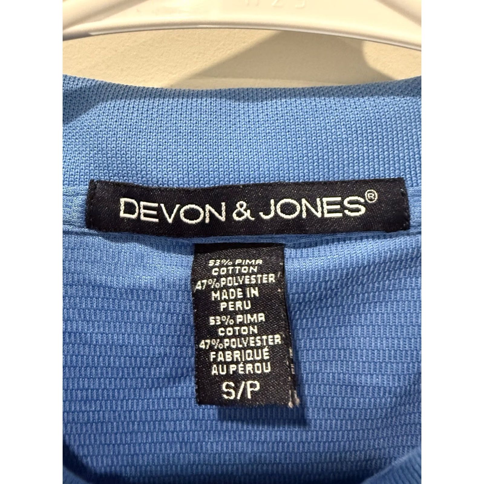 Vintage Devon & Jones Golf Polo Men's Blue Size S Performance Button Collared Merion Cricket Club Size US S / EU 44-46 / 1 - 4 Thumbnail