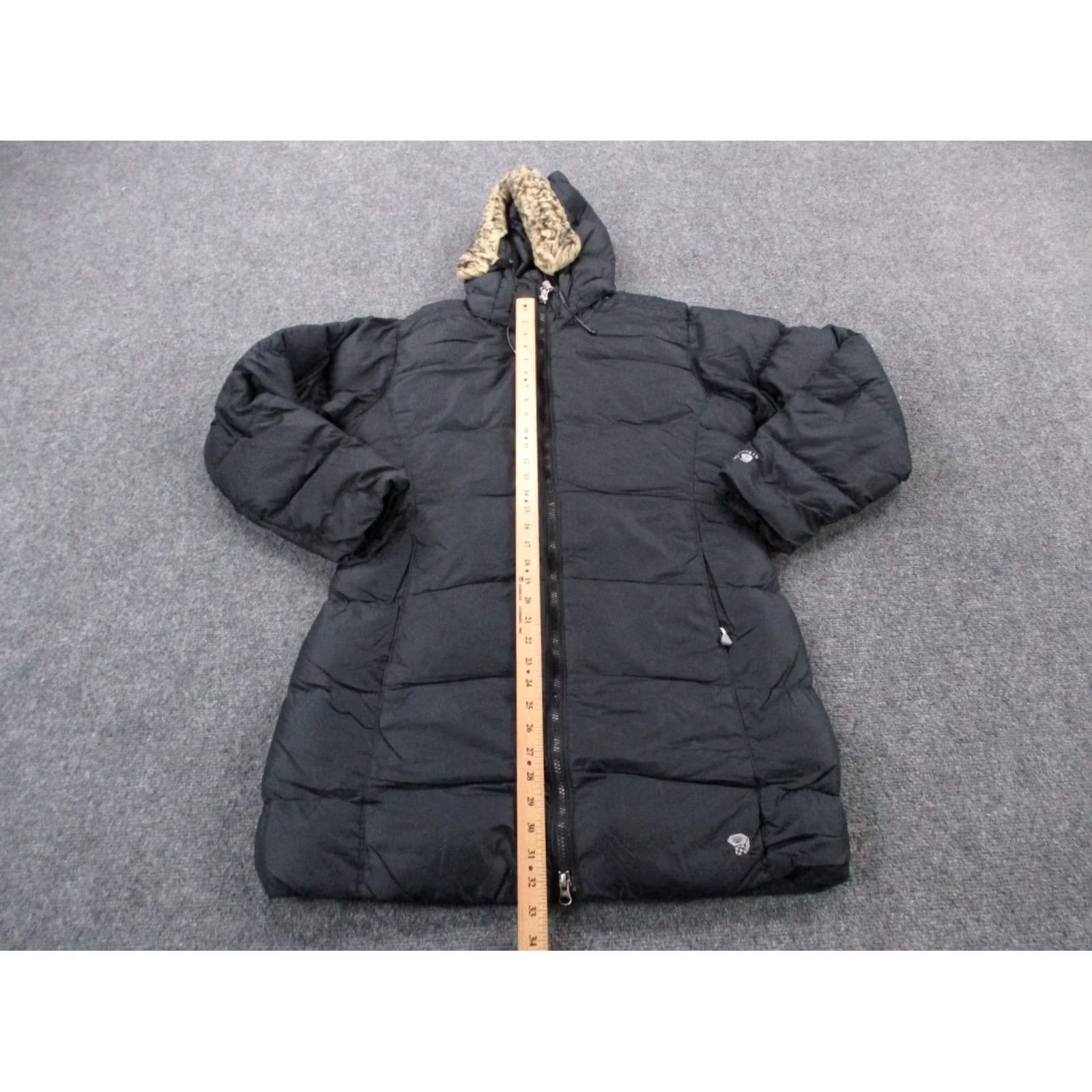 The Mountain Mountain Mountain Hard Wear Jacket Womens M Black Down Hooded Parka Puffer Casual Wind-Resistant Zip Pockets Lining Nylon Front Zip Hoodie Womens Size M / US 6-8 / IT 42-44 - 3 Thumbnail