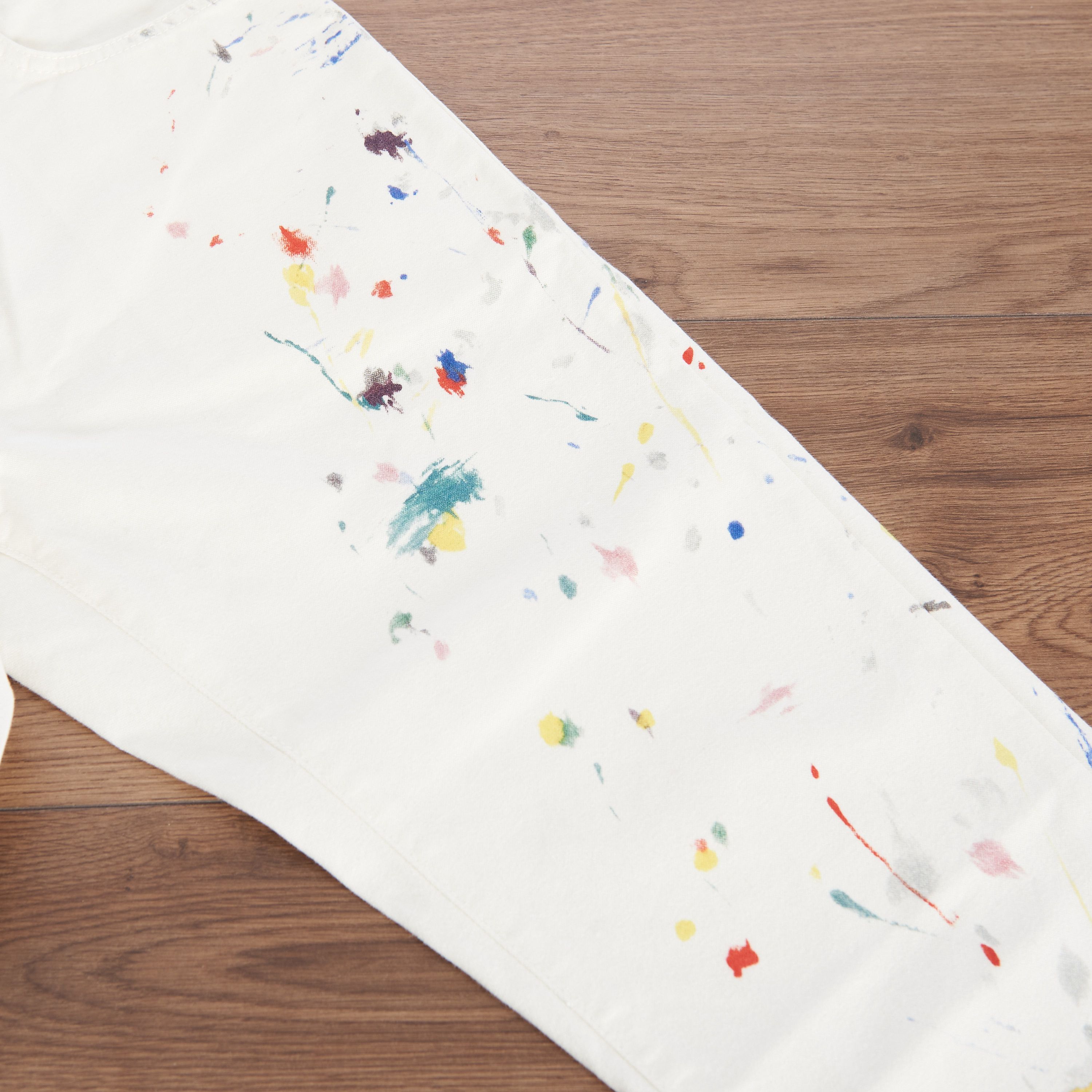 Dior Slimfit Jeans In White Cotton Denim with Paint Print Size US 32 / EU 48 - 10 Thumbnail