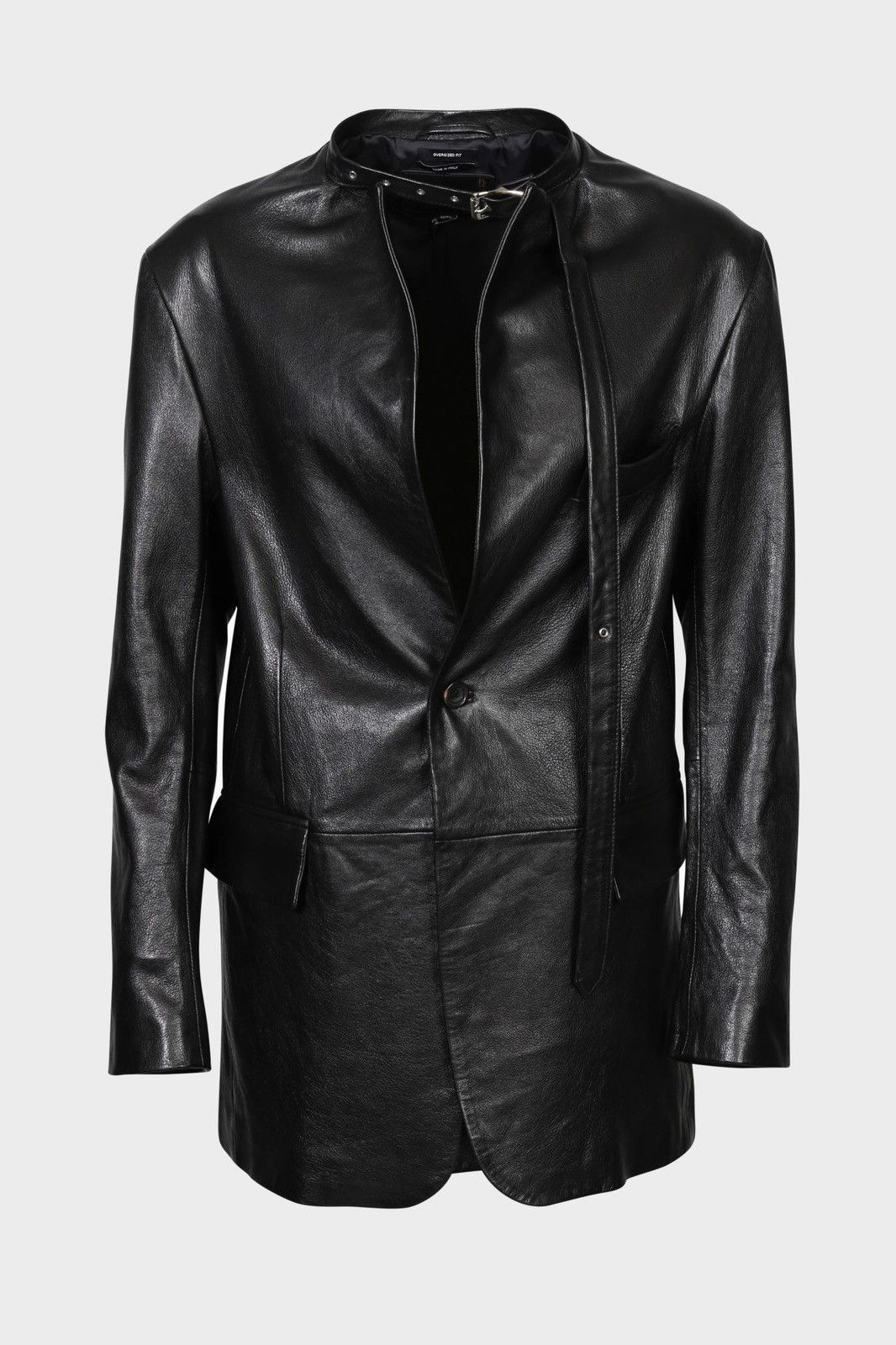 R13 Belt Collar Leather Jacket Small Size US S / EU 44-46 / 1 - 5 Thumbnail
