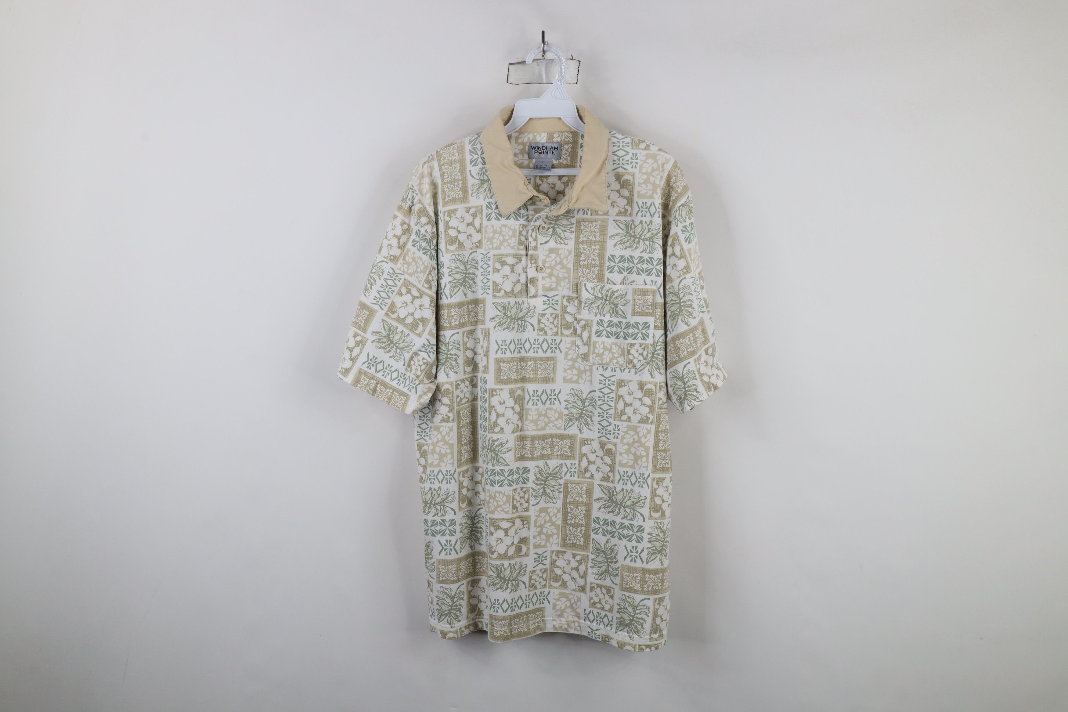 Vintage Vintage 90s Streetwear Floral All Over Print Polo Shirt Size US L / EU 52-54 / 3 - 1 Thumbnail