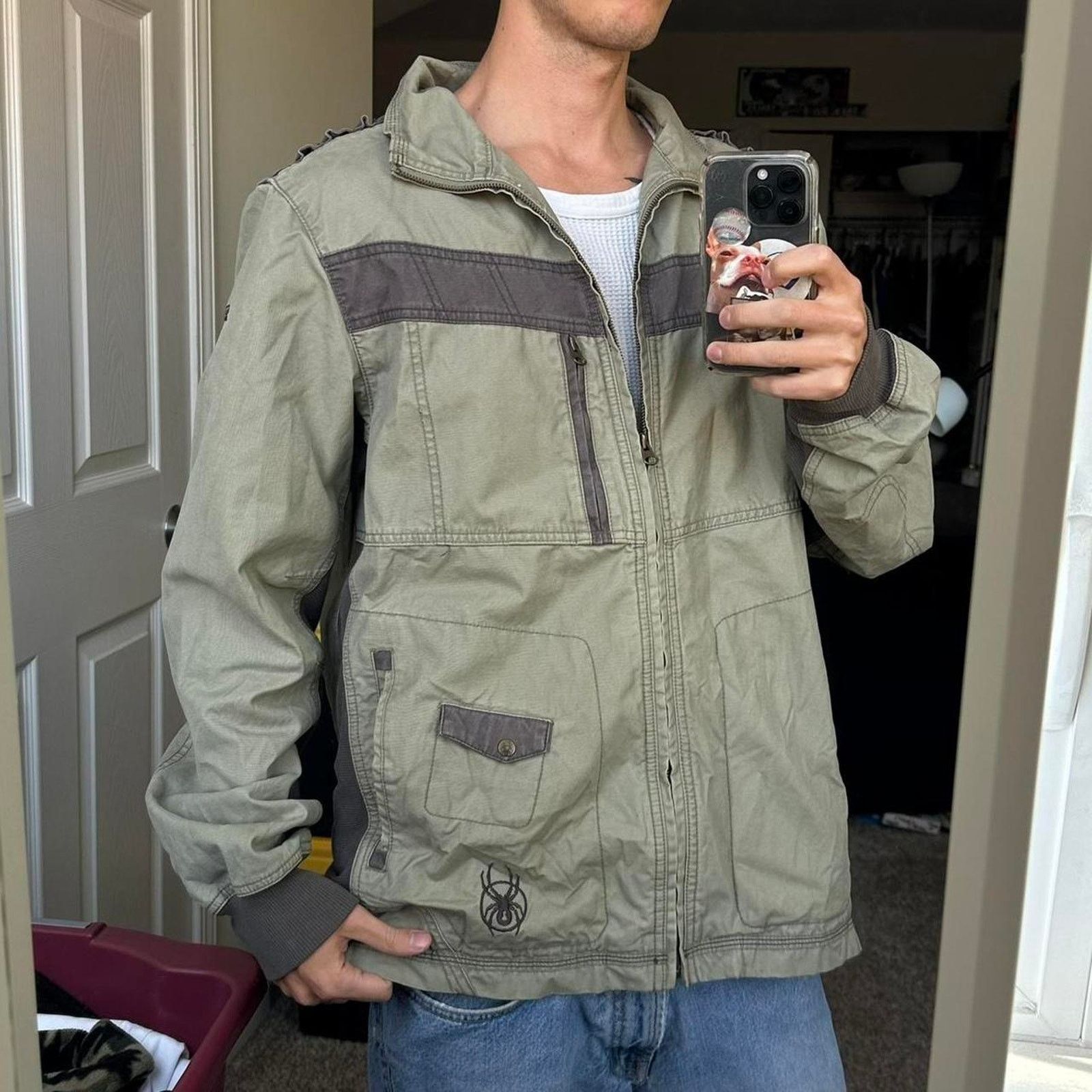 Spyder Vintage 00s Spyder Tactical Canvas Lightweight Jacket Coat Size US L / EU 52-54 / 3 - 2 Thumbnail