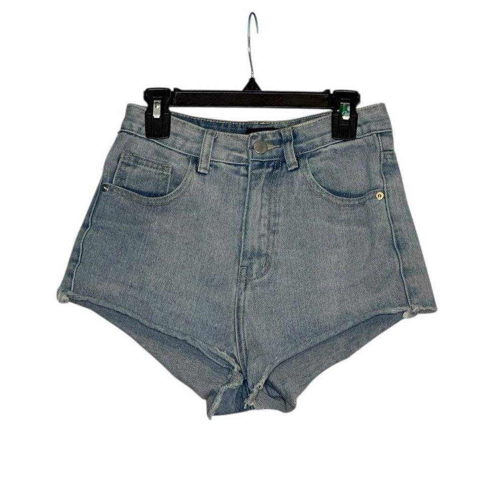 PrettyLittleThing PrettyLittleThing Blue cut off jean shorts size 2 Size 26" / US 2 / IT 38 - 7 Thumbnail