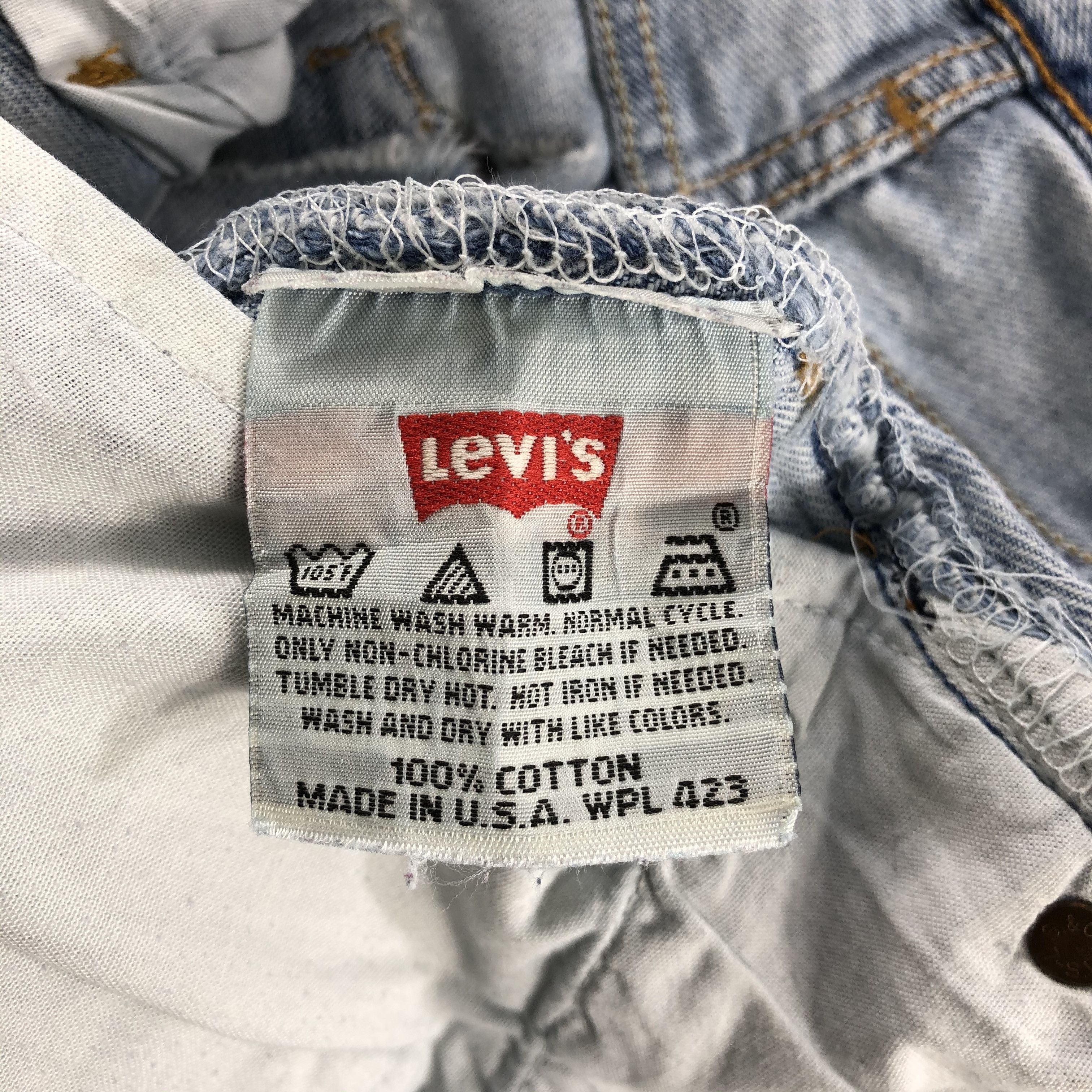 Levi's Vintage 90s Light Wash Levis 501 Jeans-JM2609 Size US 27 - 13 Thumbnail