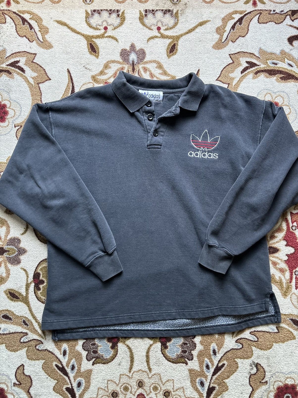 Adidas × Vintage Vintage adidas polo sweatshirt Size US L / EU 52-54 / 3 - 1 Thumbnail