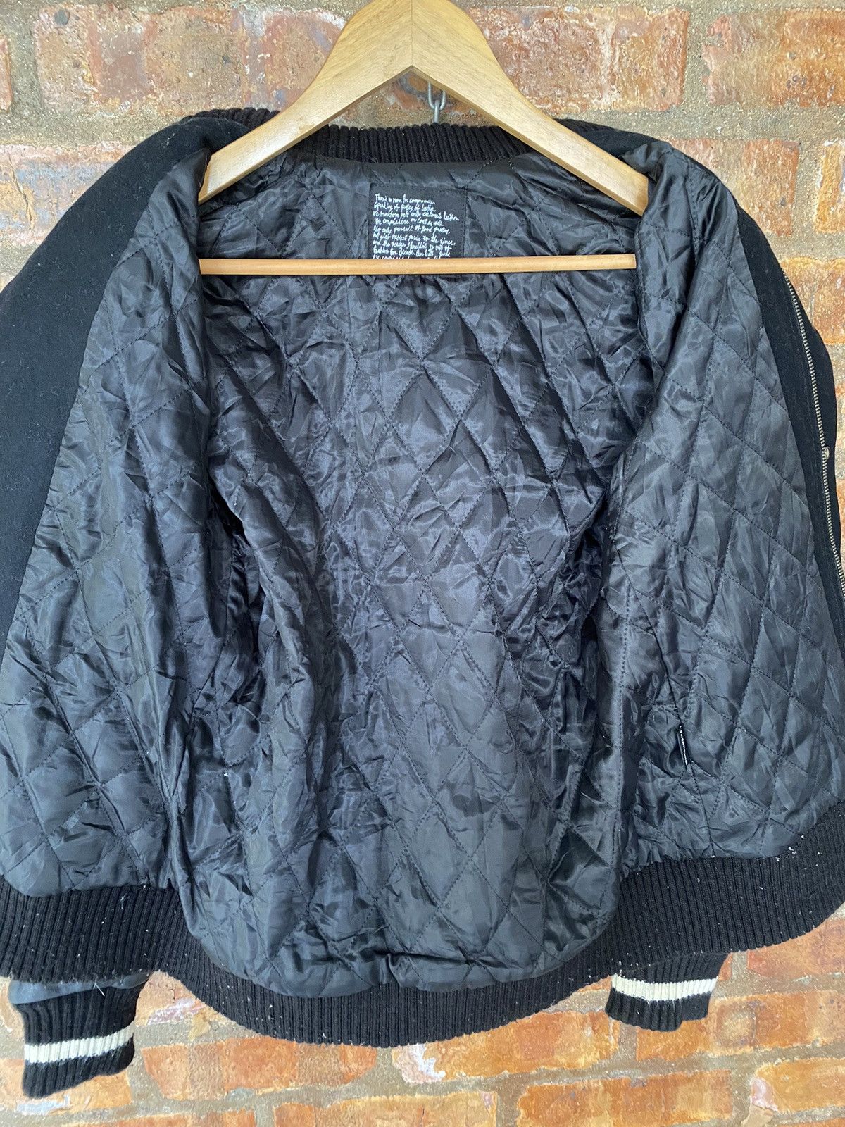 NANO universe Iconic Nano Universe Black Leather varsity Jacket Size US M / EU 48-50 / 2 - 11 Thumbnail