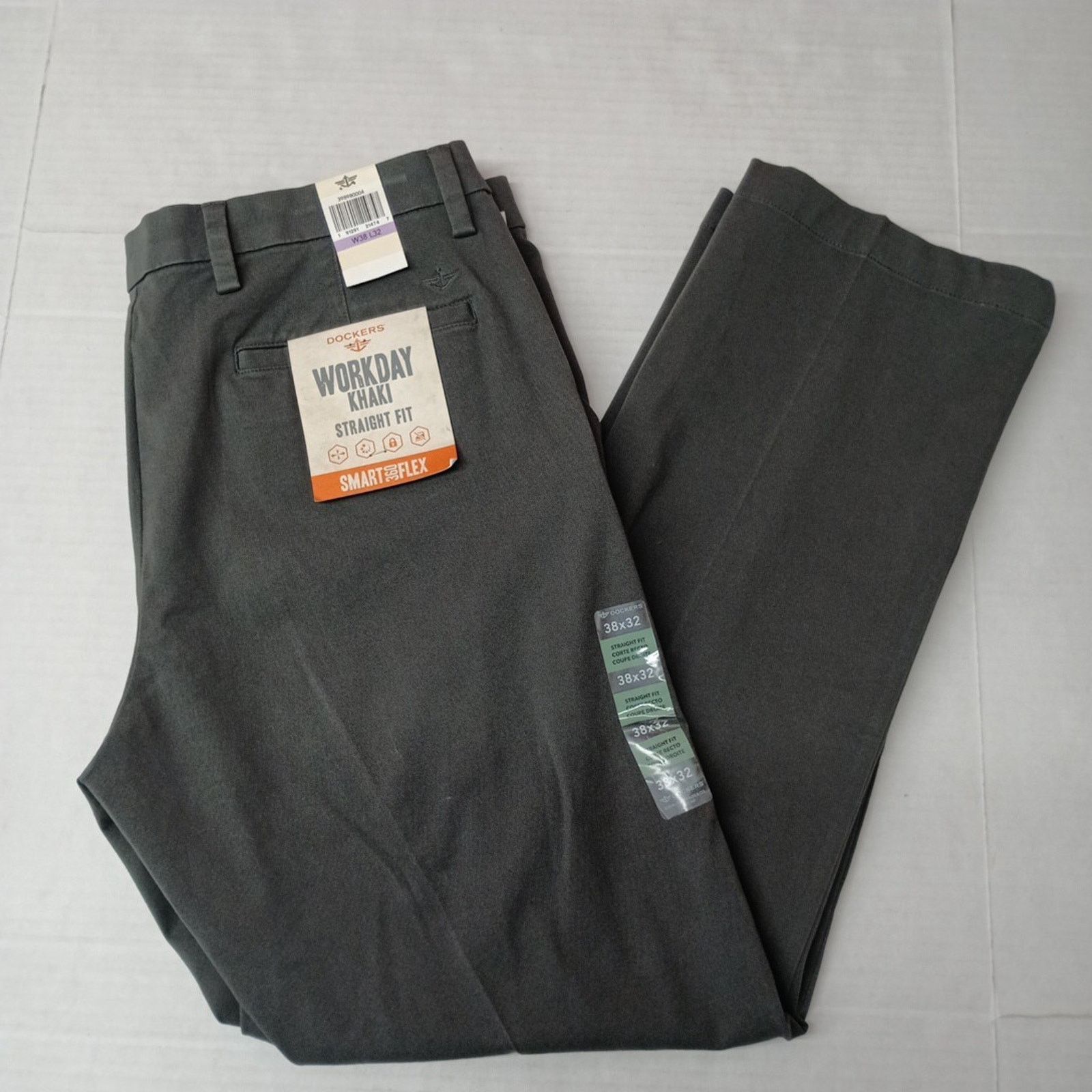 Dockers Dockers Workday Khakis Straight Fit Men's 38x32 Gray Stretch Size US 38 / EU 54 - 1 Thumbnail